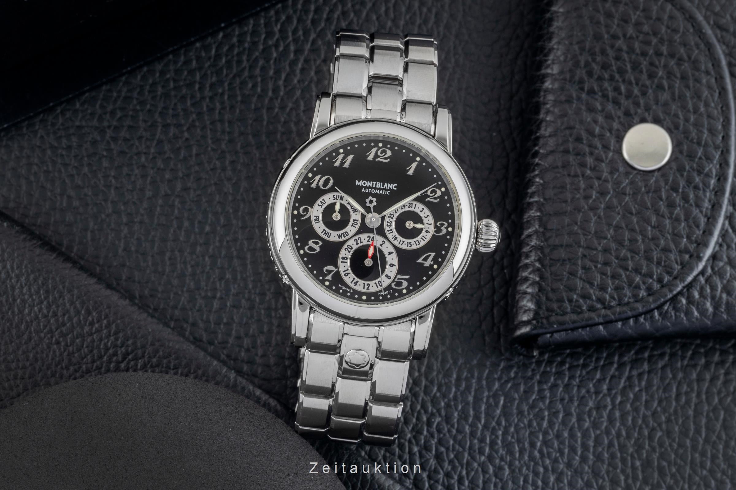 Montblanc Meisterstück Dual Time Automatik Edelstahl Herrenuhr Ref. 7018 [2602421]