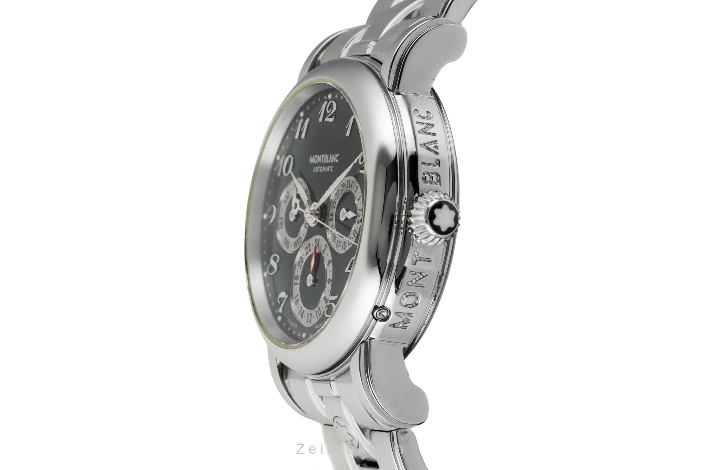 Montblanc Meisterstück Dual Time Automatik Edelstahl Herrenuhr Ref. 7018 [2602421]