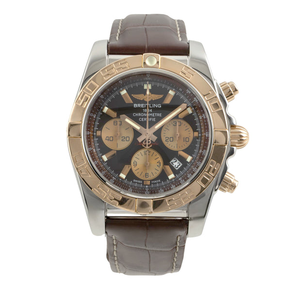 Breitling Chronomat 44 chronographe acier / or  automatique montre pour hommes CB0110  [2602425]