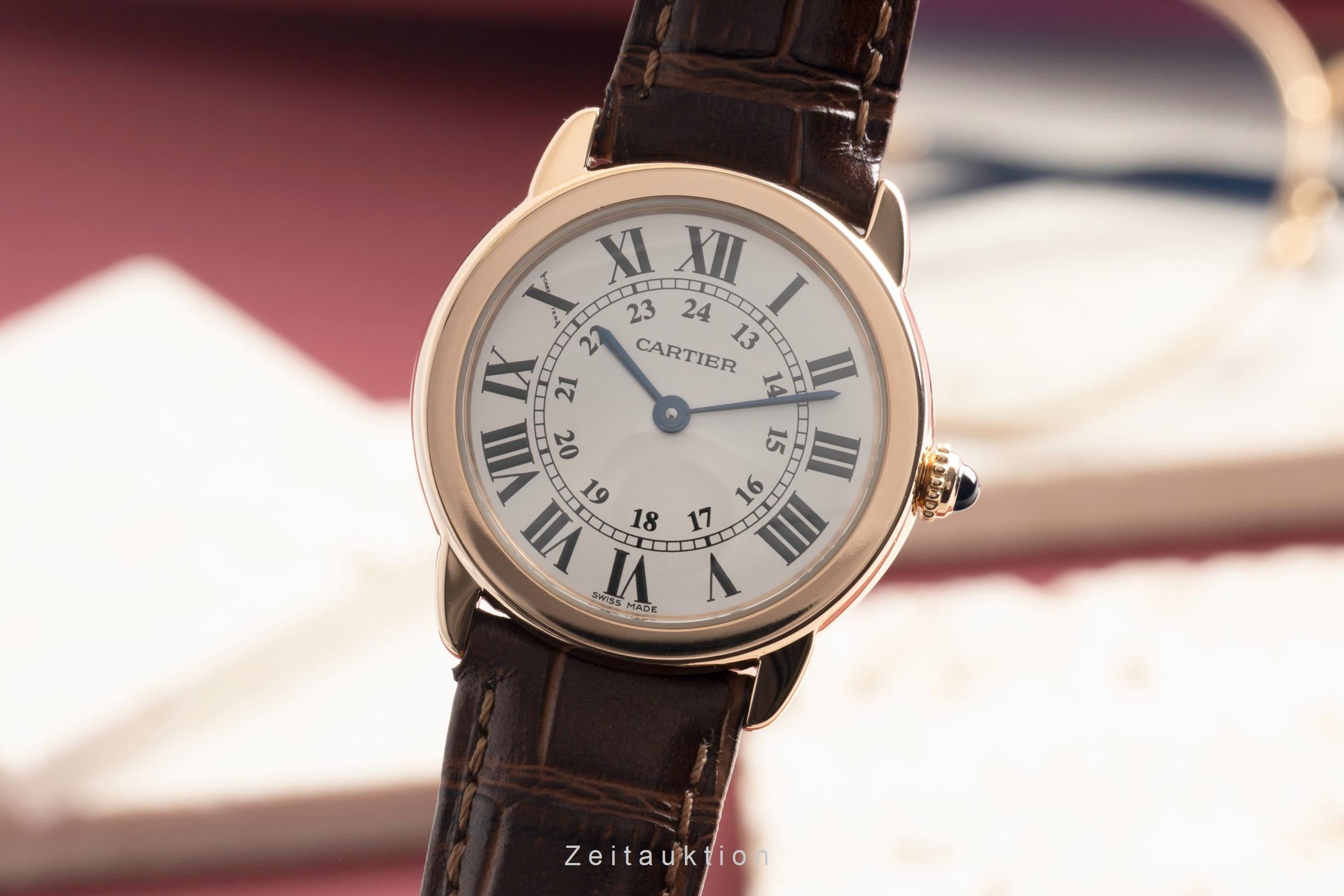 Cartier Ronde Solo acero / oro cuarzo reloj para damas  W6701007  [2602431]