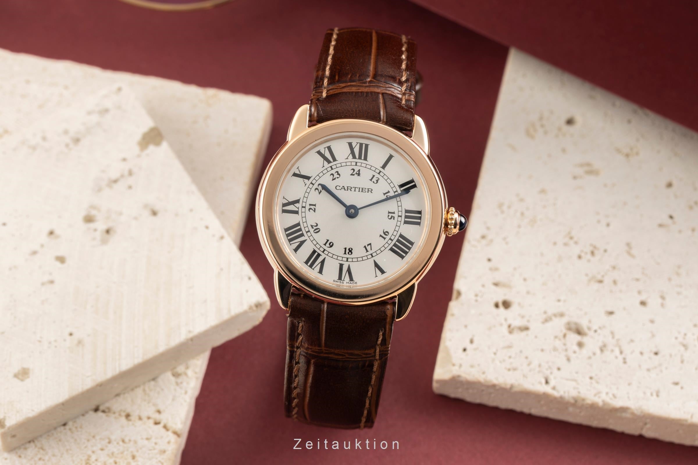 Cartier Ronde Solo acero / oro cuarzo reloj para damas  W6701007  [2602431]