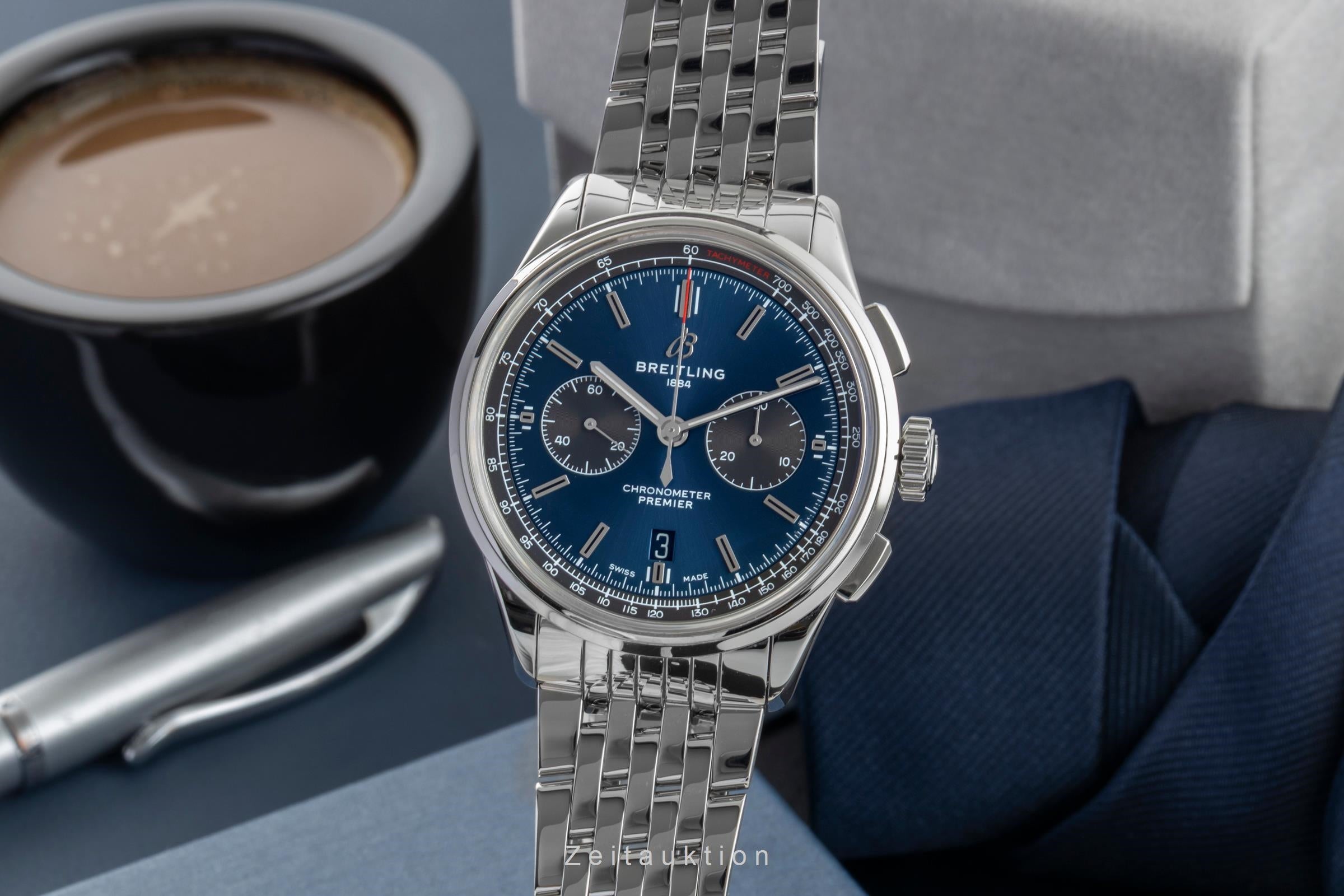 Breitling Premier chronograph steel automatic men's watch AB0118A61C1A1 LP: 9350EUR  [2602440]