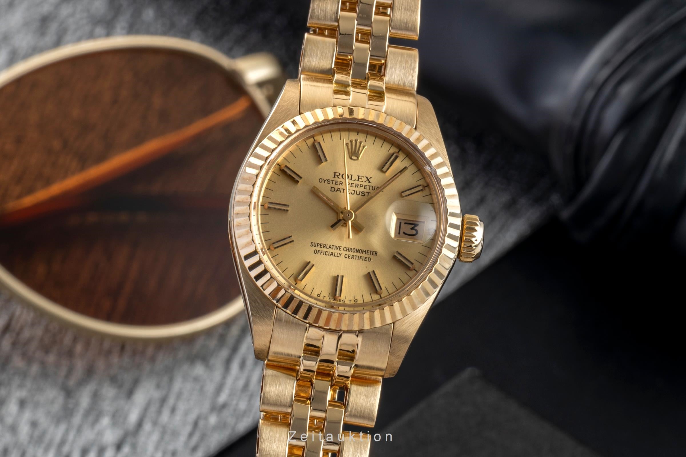Rolex Lady Datejust 18 ct gold automatic women's watch 6917 Vintage  [2602445]