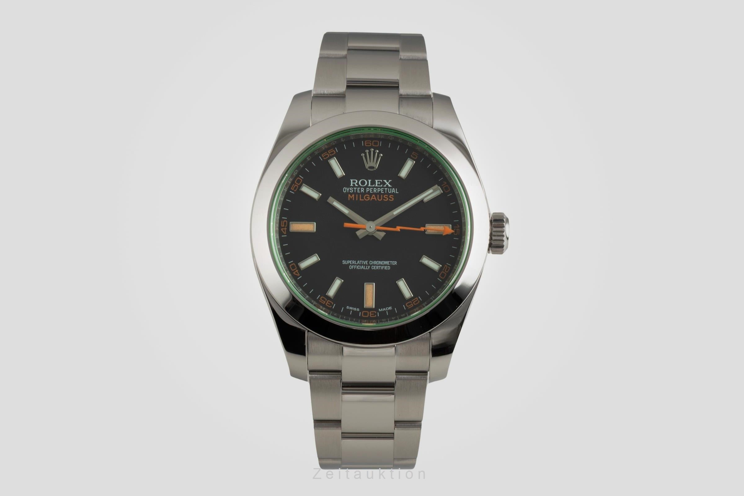 Rolex Milgauss Edelstahl Automatik Herrenuhr Ref. 116400GV Box & Papiere 2016 [2602454]