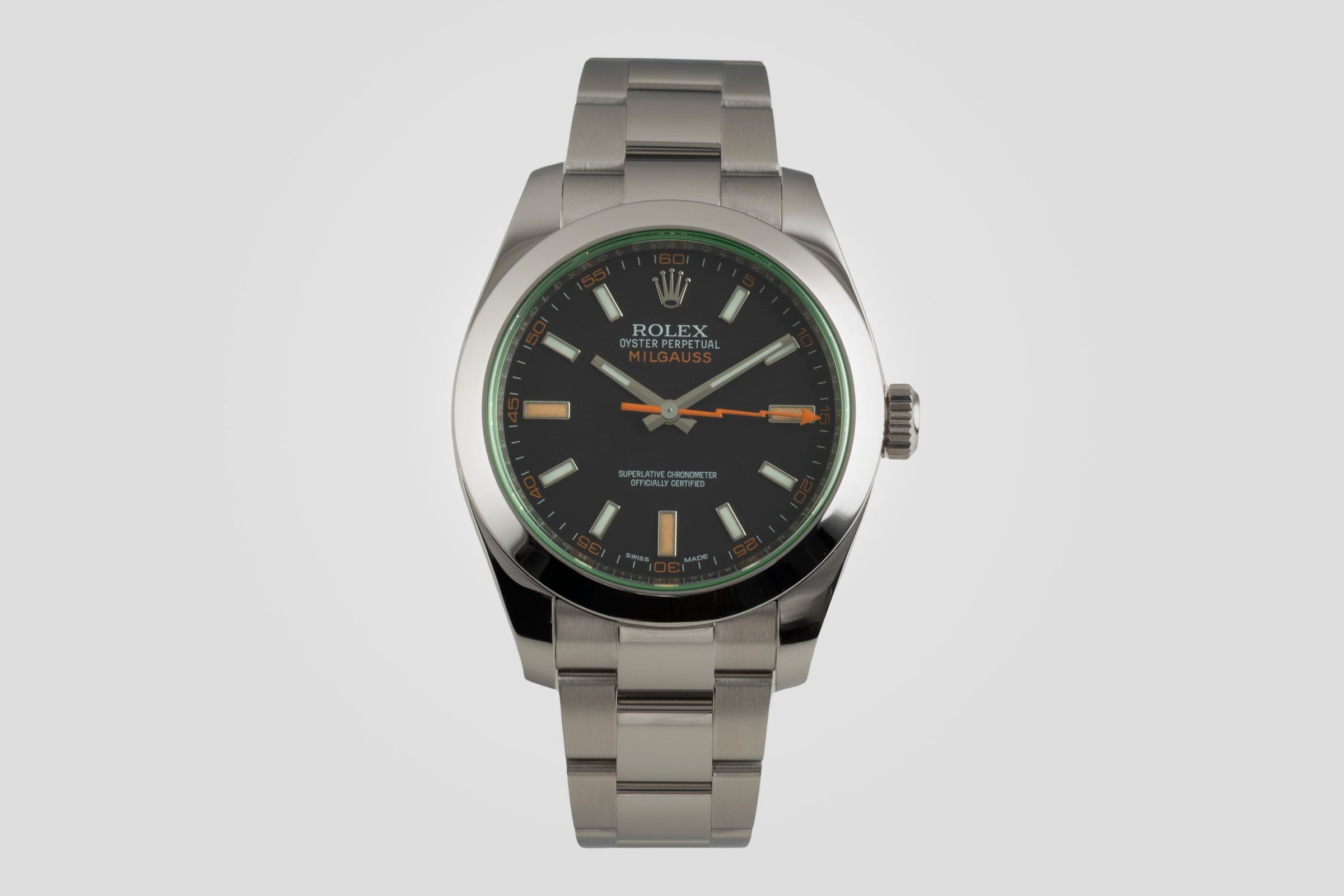 Rolex Milgauss acier automatique montre pour hommes 116400GV  [2602454]