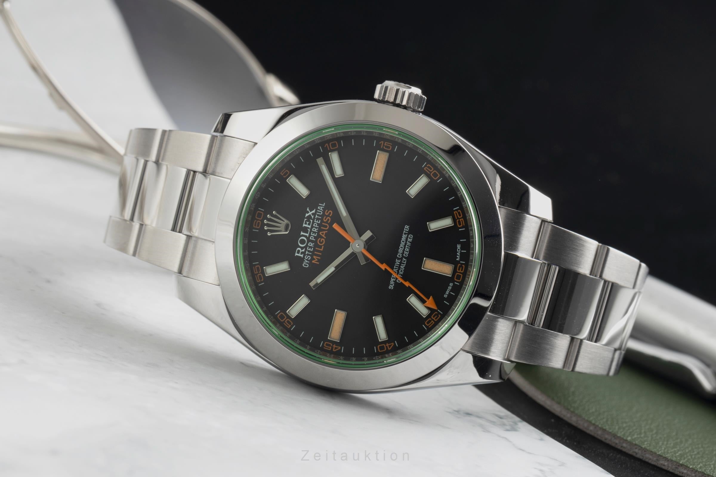 Rolex Milgauss Edelstahl Automatik Herrenuhr Ref. 116400GV Box & Papiere 2016 [2602454]