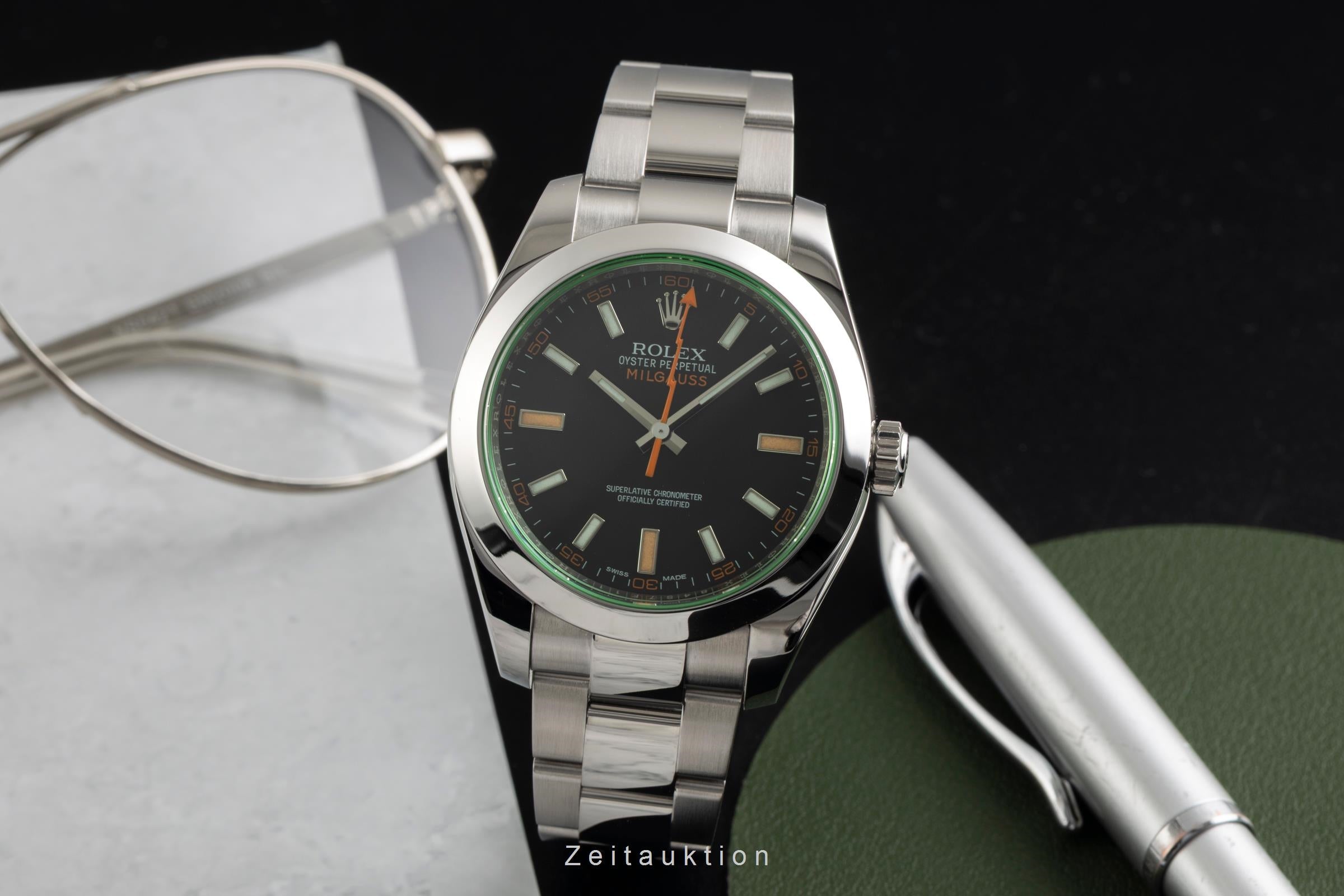 Rolex Milgauss Edelstahl Automatik Herrenuhr Ref. 116400GV Box & Papiere 2016 [2602454]
