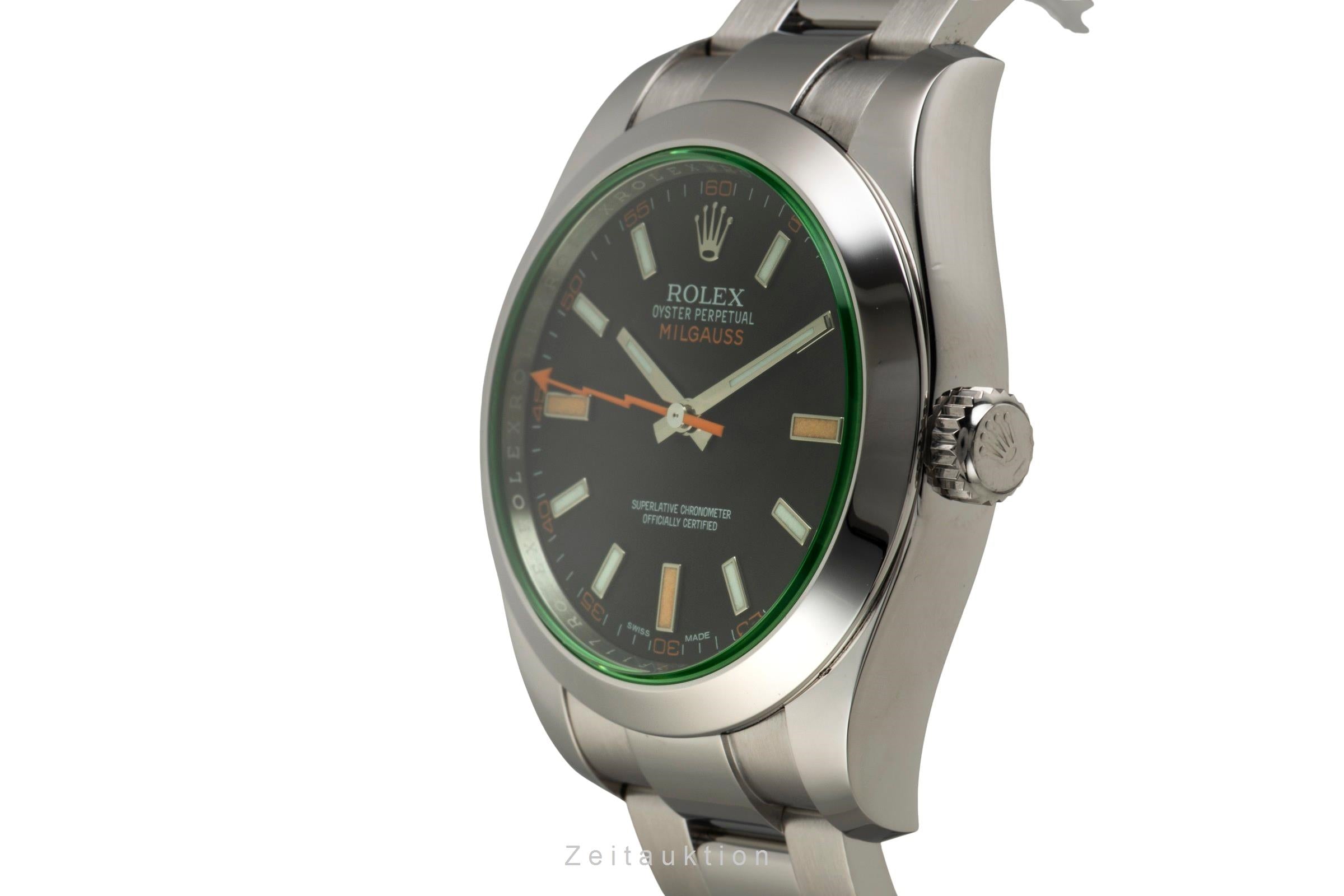 Rolex Milgauss Edelstahl Automatik Herrenuhr Ref. 116400GV Box & Papiere 2016 [2602454]