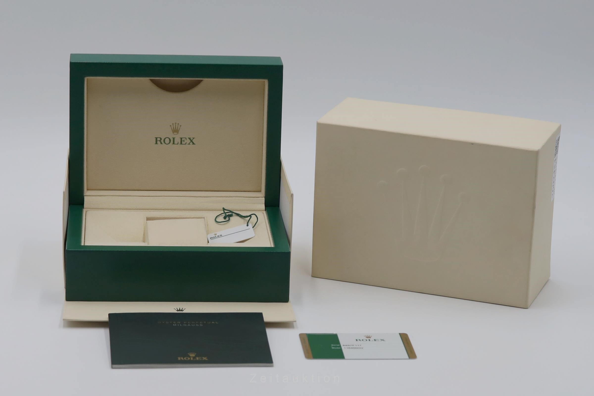Rolex Milgauss Edelstahl Automatik Herrenuhr Ref. 116400GV Box & Papiere 2016 [2602454]