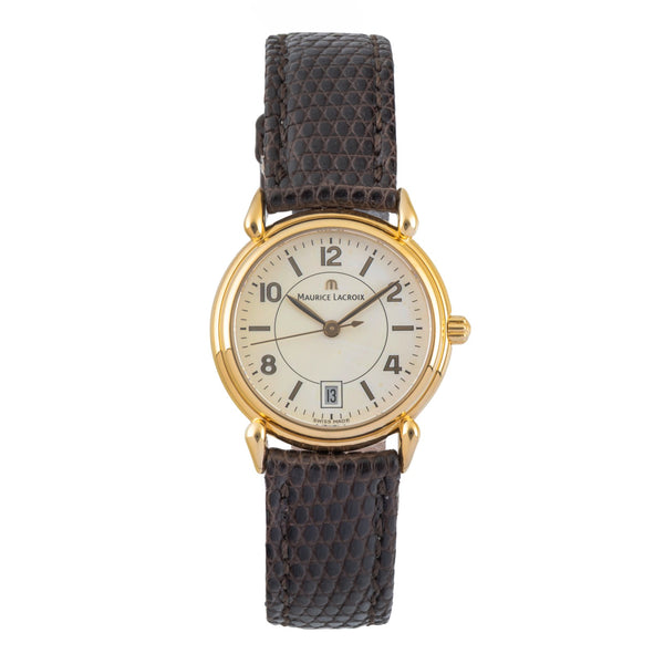 Maurice Lacroix laiton doré quartz montre pour femmes 89809  [2602456]