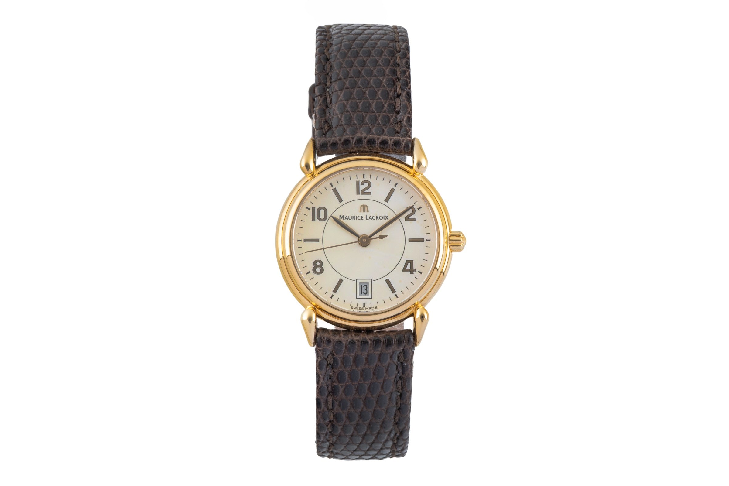 Maurice Lacroix vergoldet Quarz Damenuhr Ref. 89809 Box [2602456]