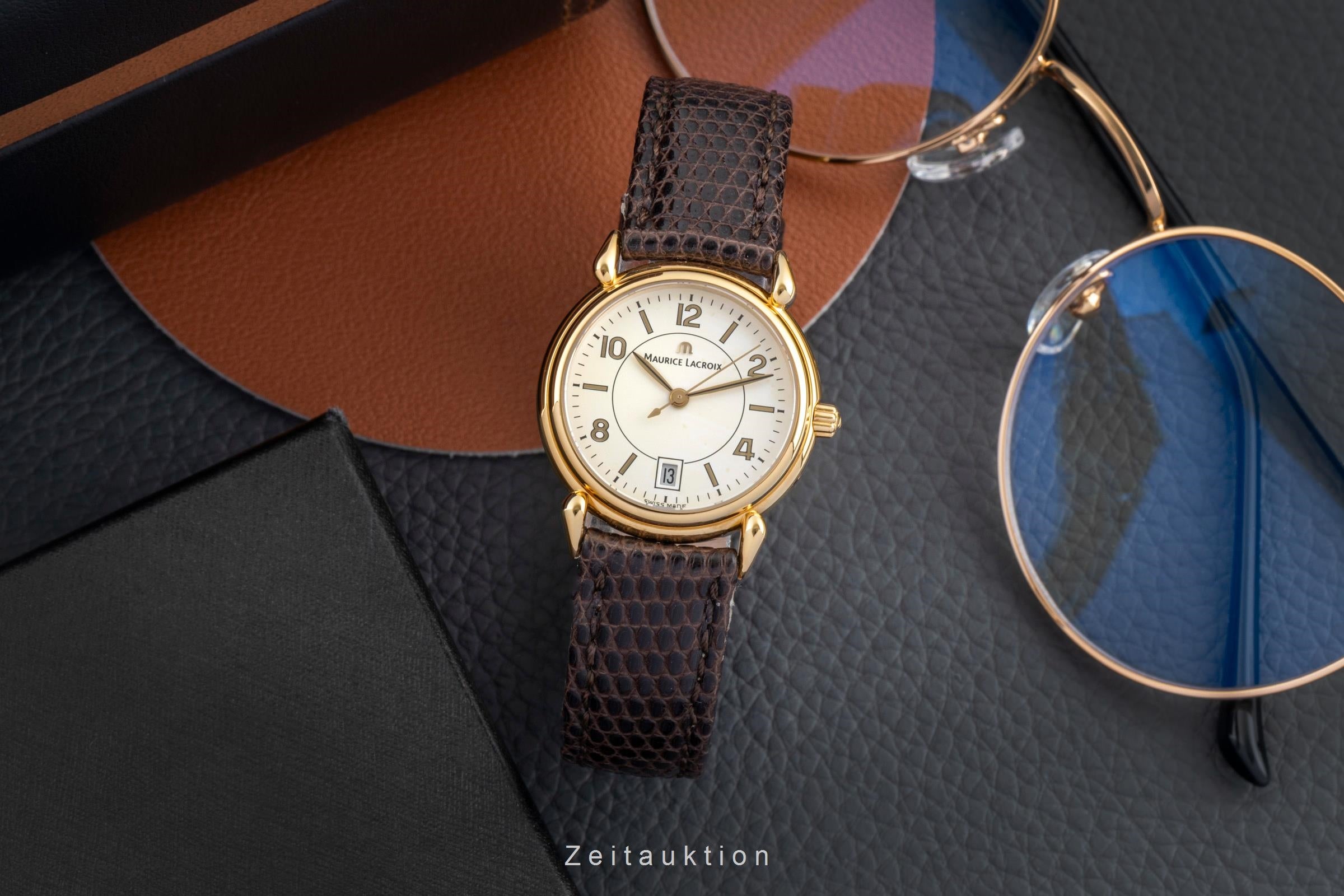 Maurice Lacroix laiton doré quartz montre pour femmes 89809  [2602456]