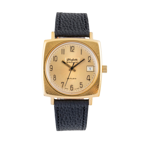 Glashütte Spezimatic latón bañado en oro automático reloj para caballeros Vintage  [2602457]