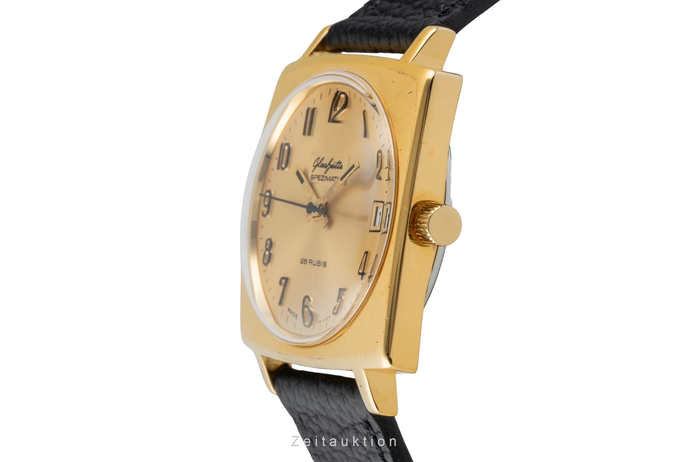 Glashütte Spezimatic latón bañado en oro automático reloj para caballeros Vintage  [2602457]