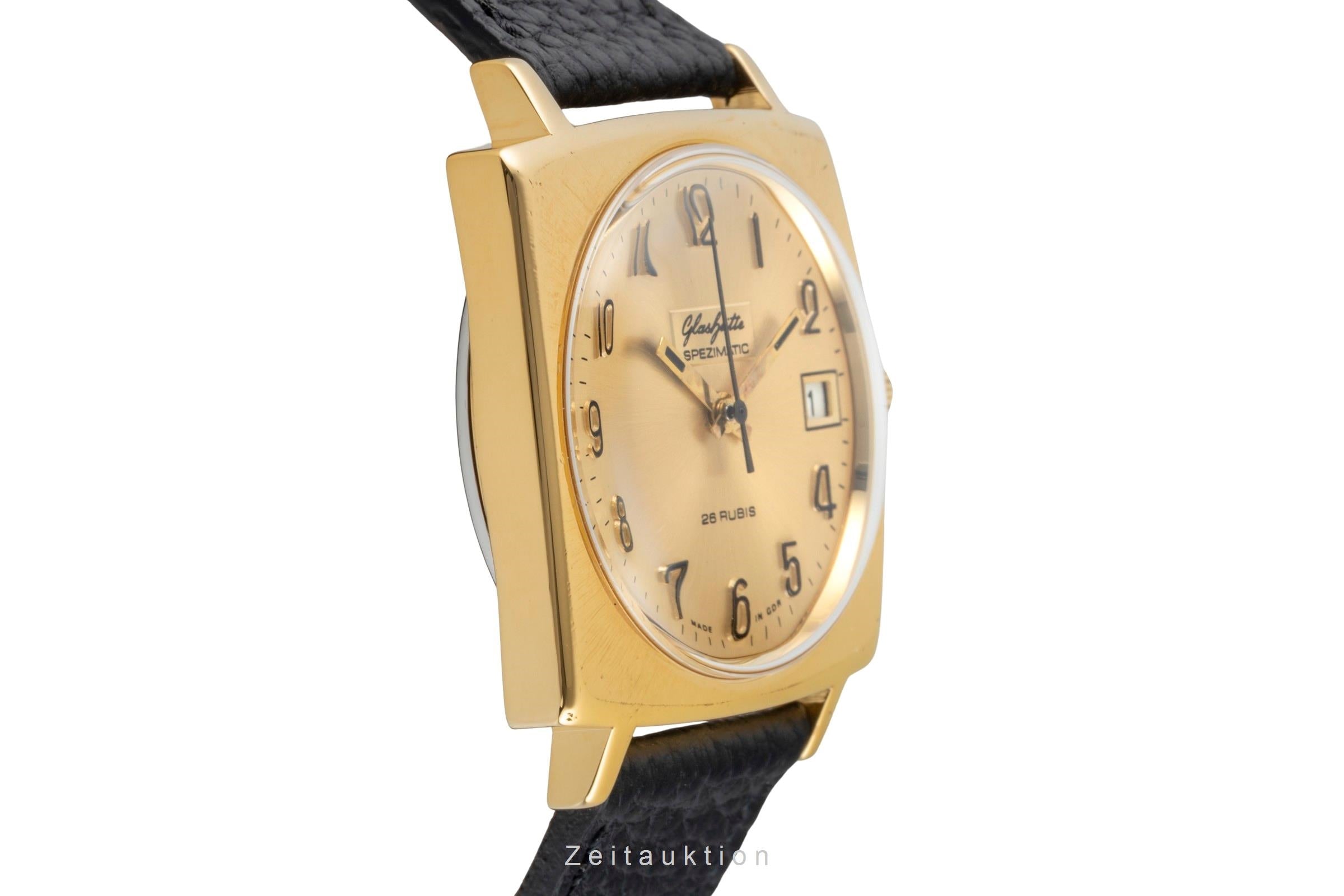 Glashütte Spezimatic latón bañado en oro automático reloj para caballeros Vintage  [2602457]
