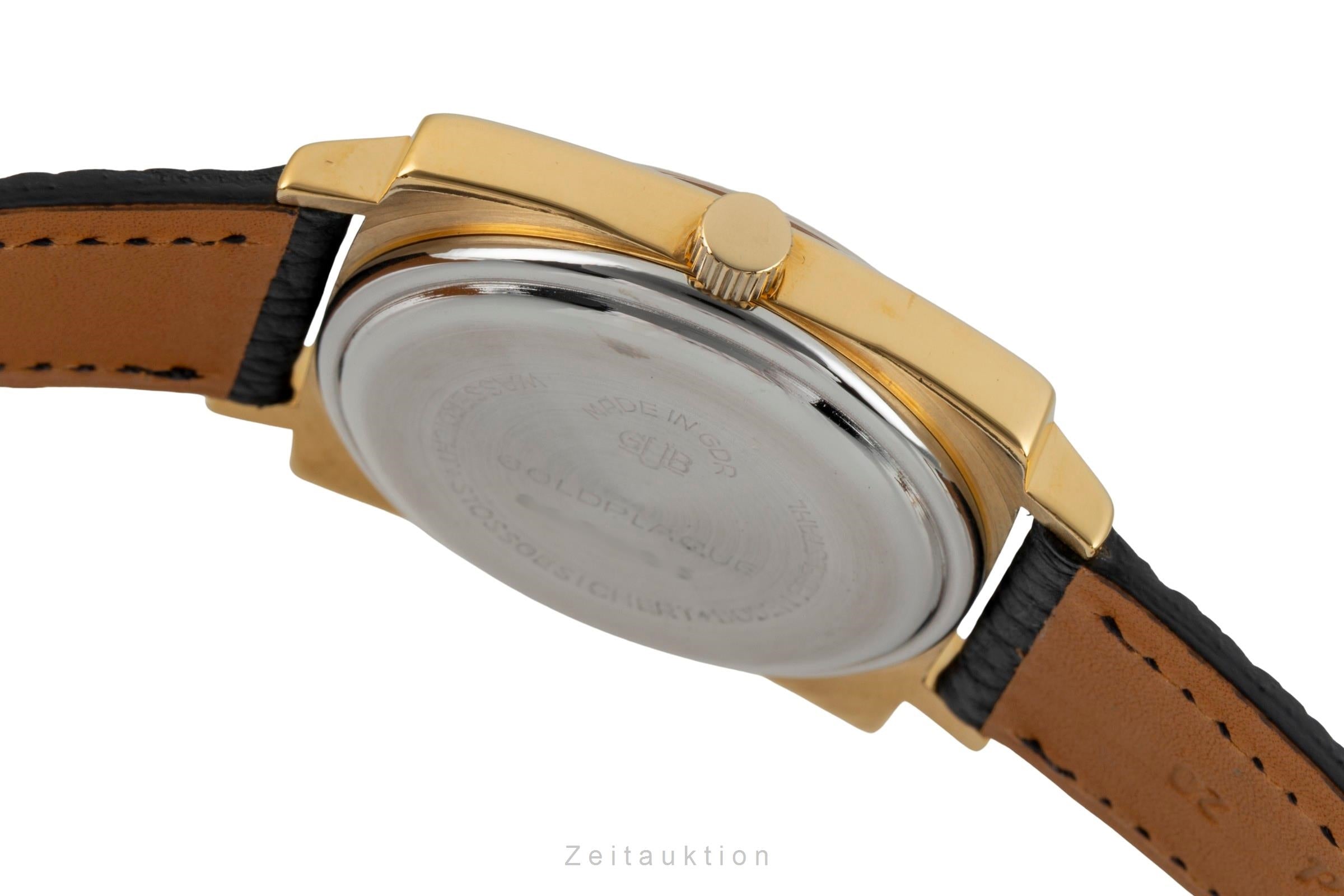 Glashütte Spezimatic latón bañado en oro automático reloj para caballeros Vintage  [2602457]