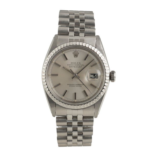 Rolex Datejust acier automatique montre pour hommes 1603 Vintage  [2602462]