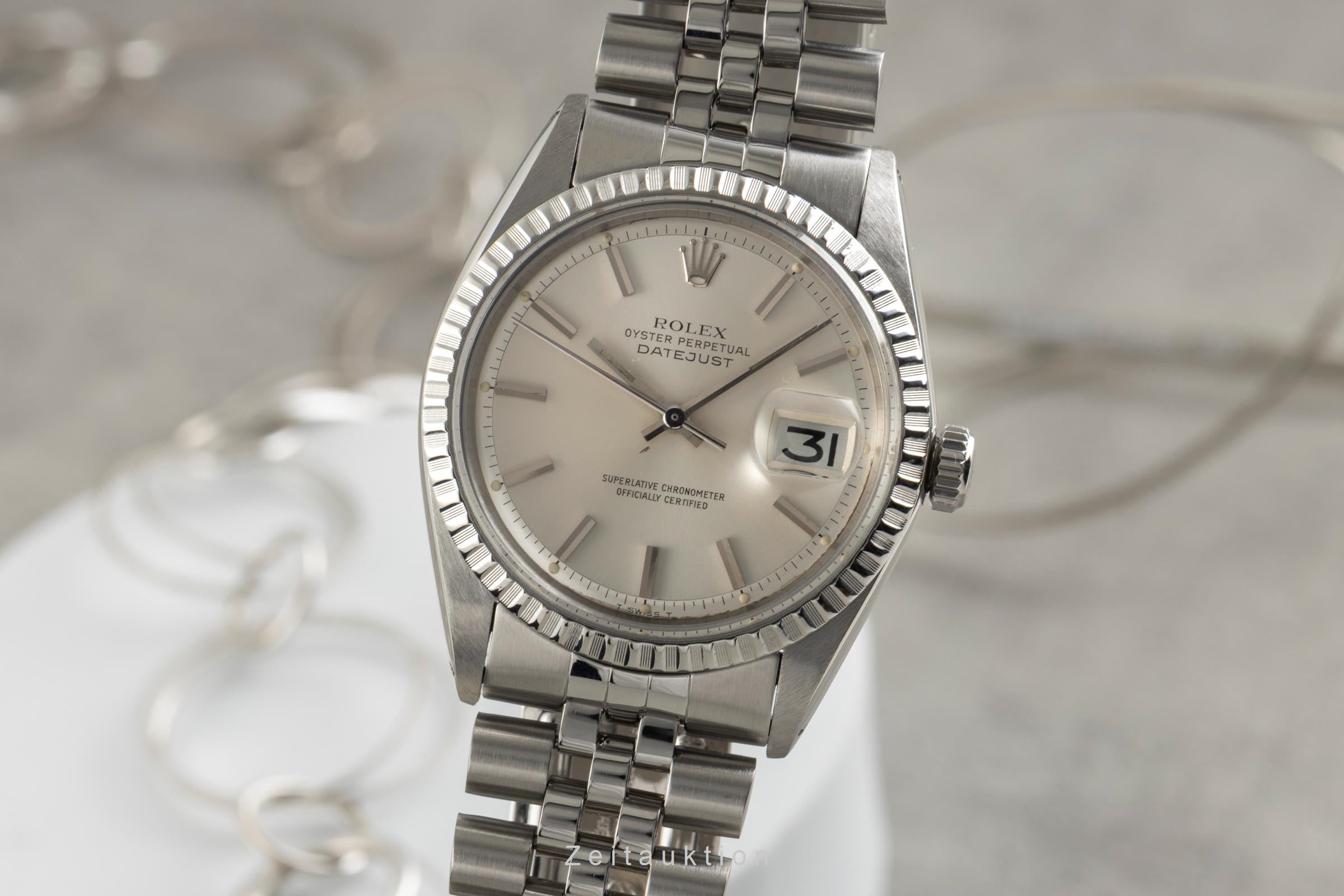 Rolex Datejust 36 Silver Dial Oyster Edelstahl Automatik Ref. 1603 Klassiker [2602462]