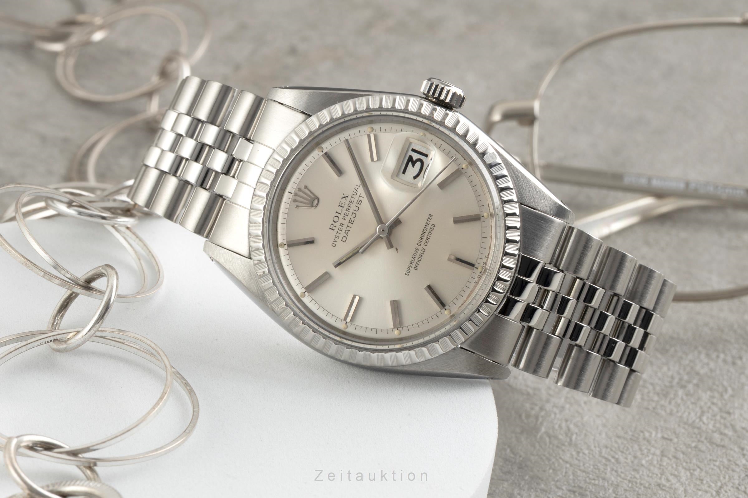 Rolex Datejust acier automatique montre pour hommes 1603 Vintage  [2602462]
