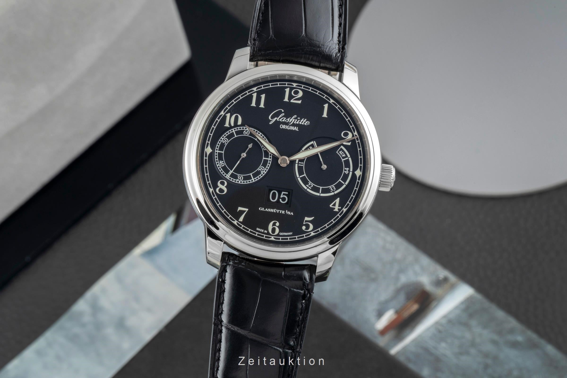 Glashütte Senator acciaio automatismo orologio da uomo 100-14-07-02-30 LP: 11100EUR  [2602467]