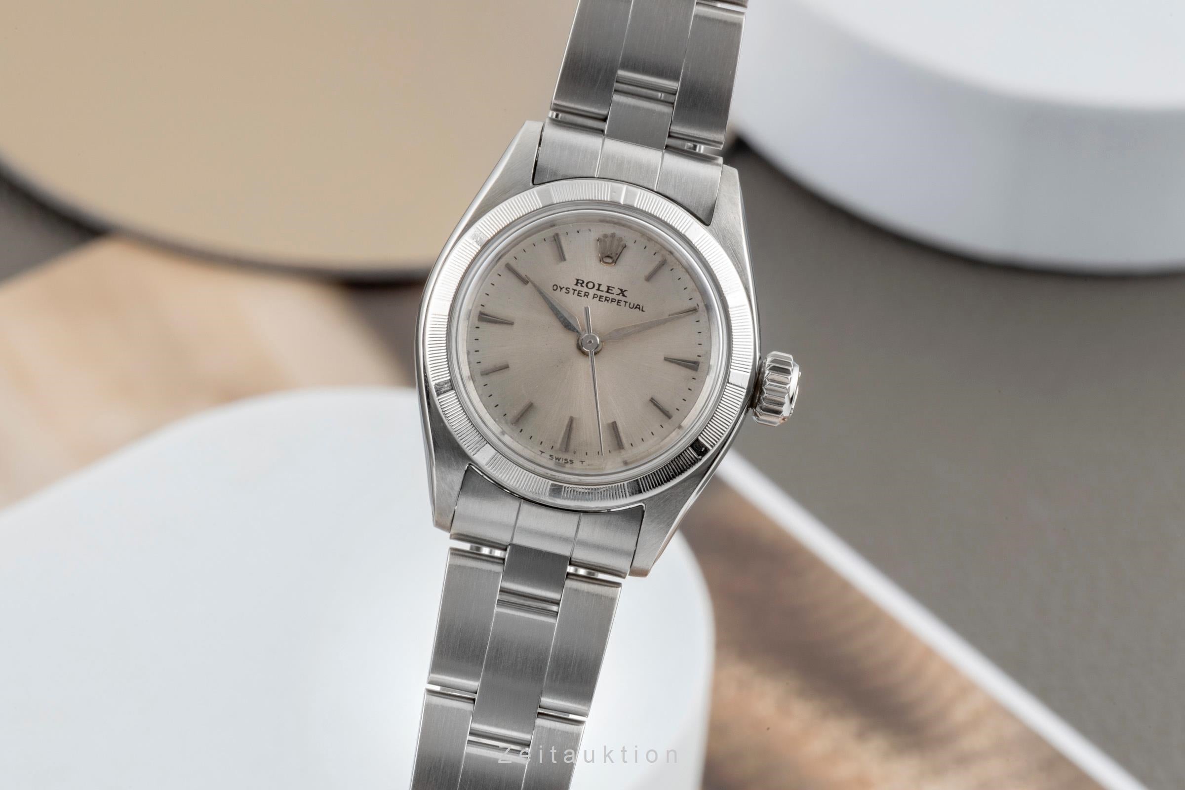 Rolex Oyster Perpetual Silver Dial Edelstahl Automatik Damenuhr Ref. 6623  [2602478]