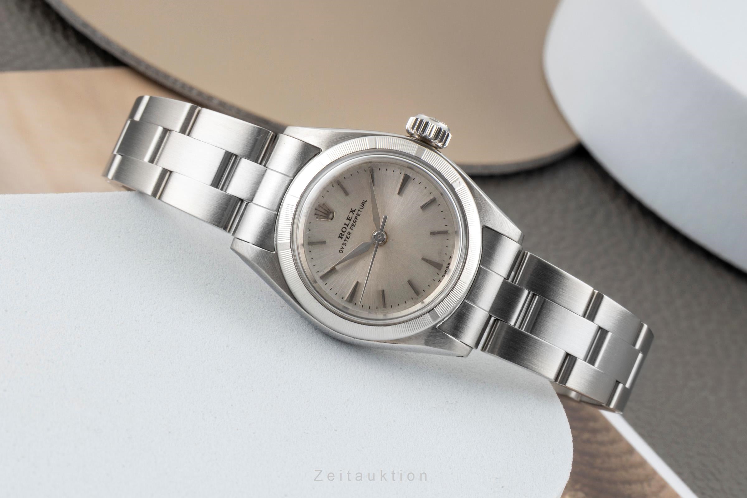 Rolex Oyster Perpetual Silver Dial Edelstahl Automatik Damenuhr Ref. 6623  [2602478]