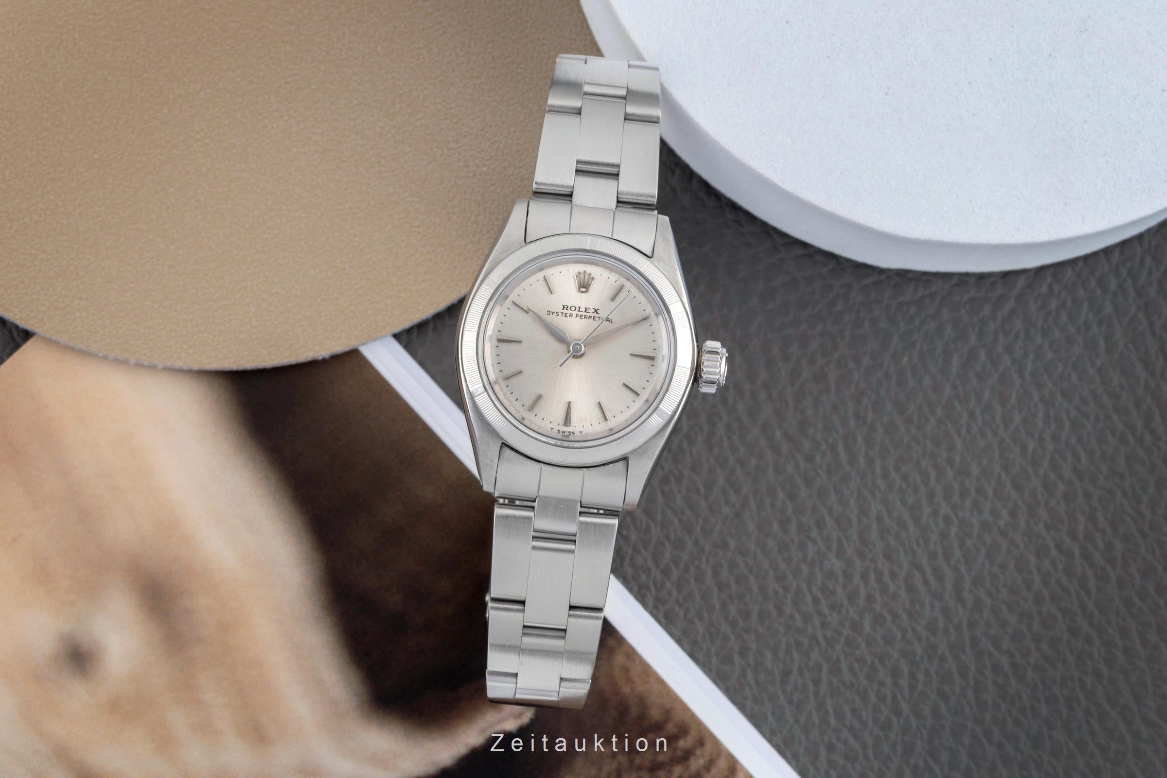 Rolex Oyster Perpetual Silver Dial Edelstahl Automatik Damenuhr Ref. 6623  [2602478]