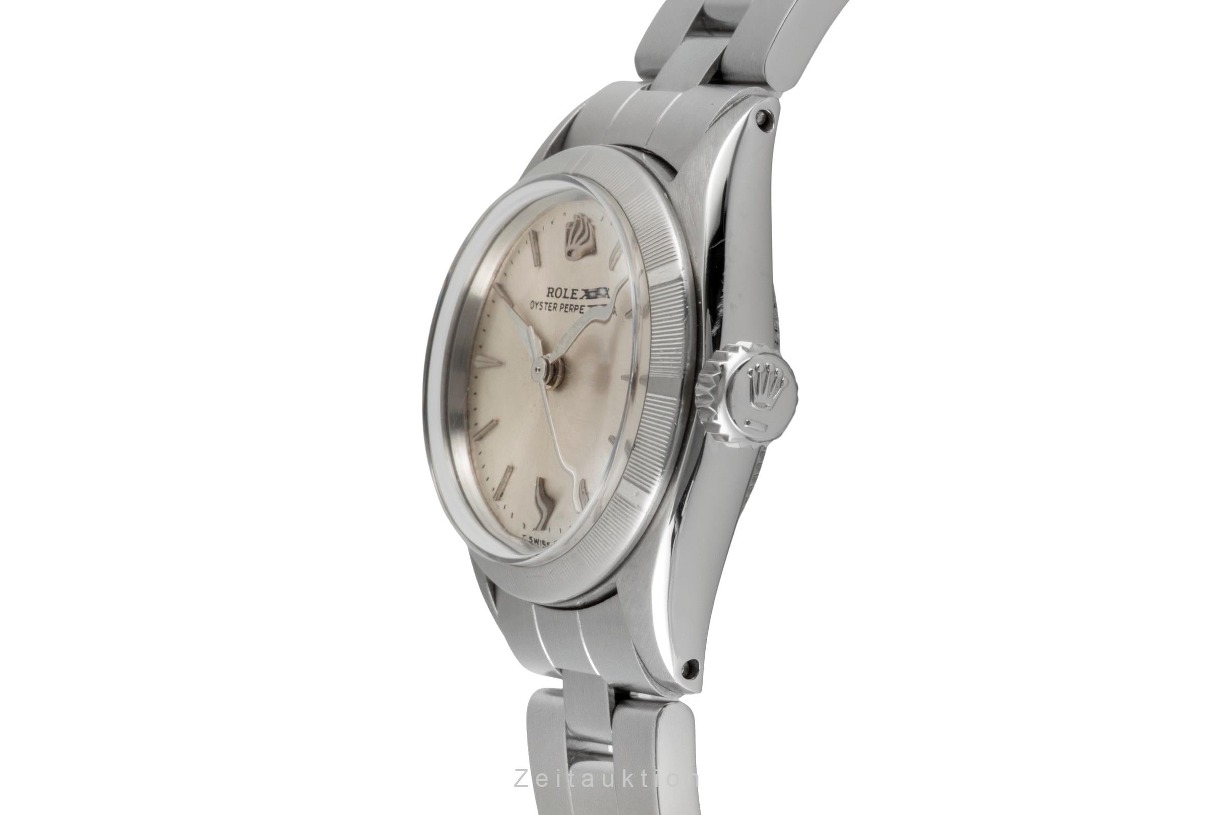 Rolex Oyster Perpetual Silver Dial Edelstahl Automatik Damenuhr Ref. 6623  [2602478]