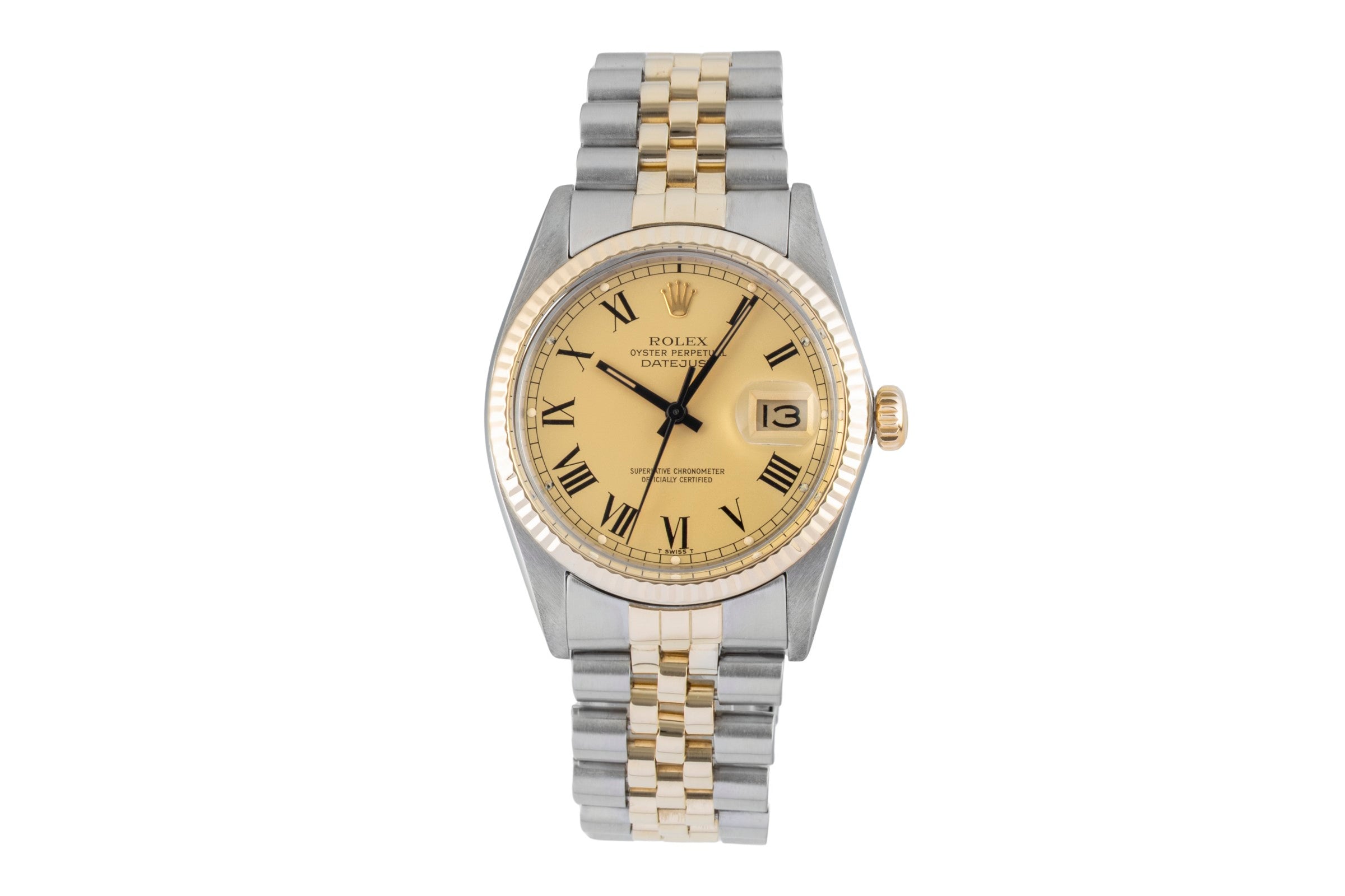 Rolex Datejust acciaio / oro automatismo orologio da uomo 16013 Vintage  [2602499]