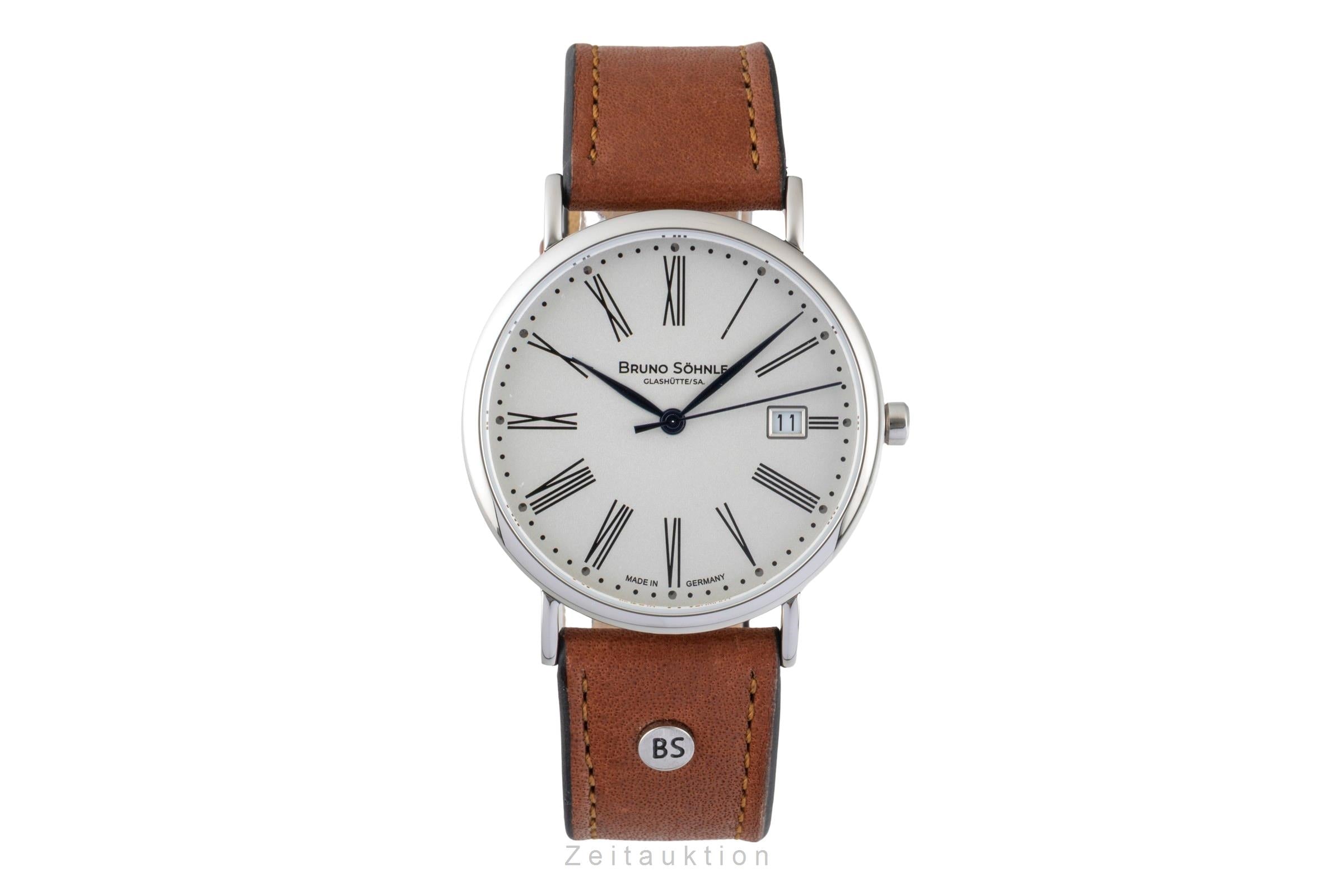 Bruno Söhnle Glashütte Nabucco Stahl Quarz Herrenuhr Ref. 17-13085-237 B&P [2602502]