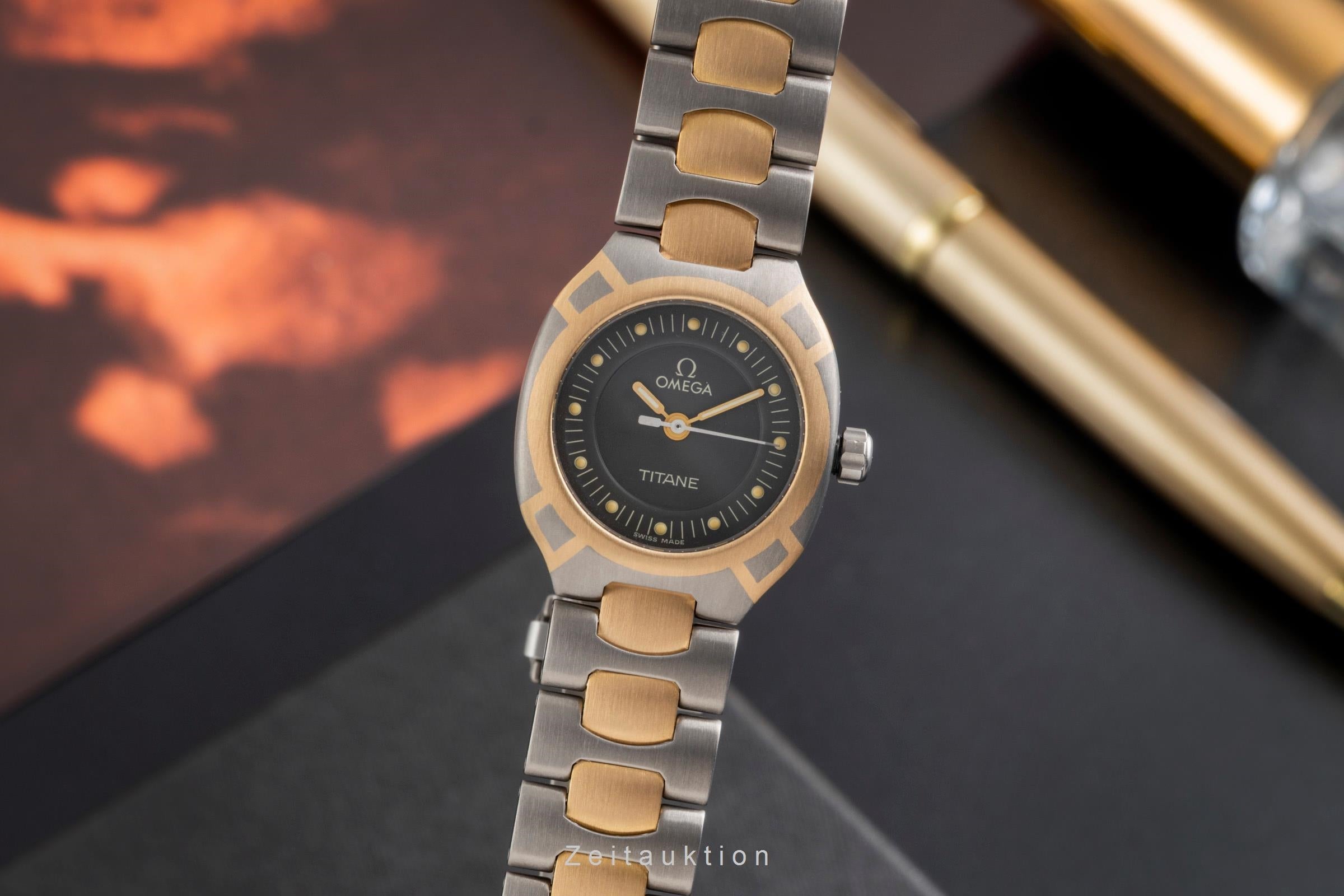 Omega Seamaster titanium / gold quartz women's watch 796.1031  [2602506]