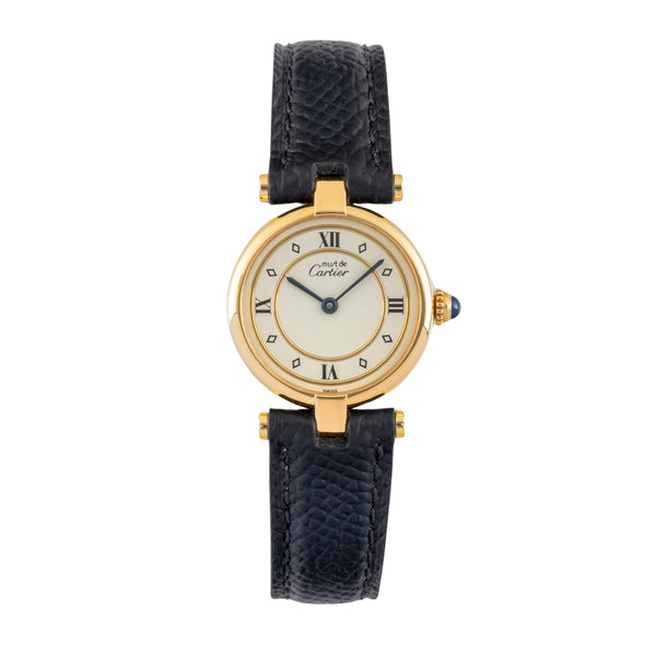 Cartier must Vendome Louis Cartier SM Vermeil 925 Silber Damenuhr Ref. 590004  [2602510]