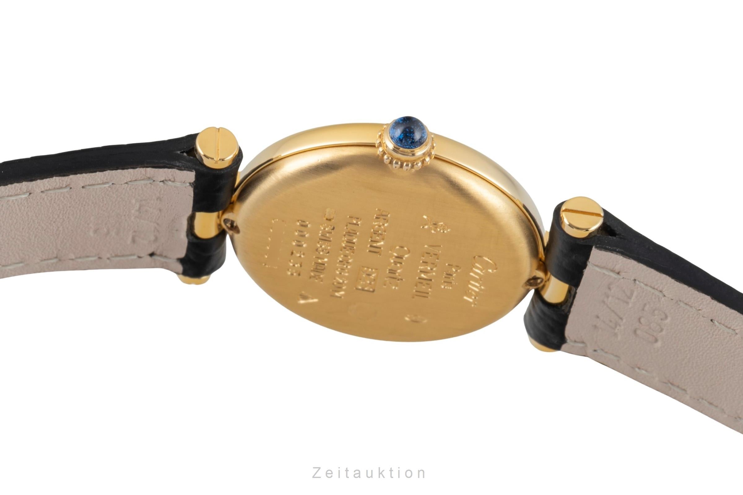 Cartier must Vendome Louis Cartier SM Vermeil 925 Silber Damenuhr Ref. 590004  [2602510]