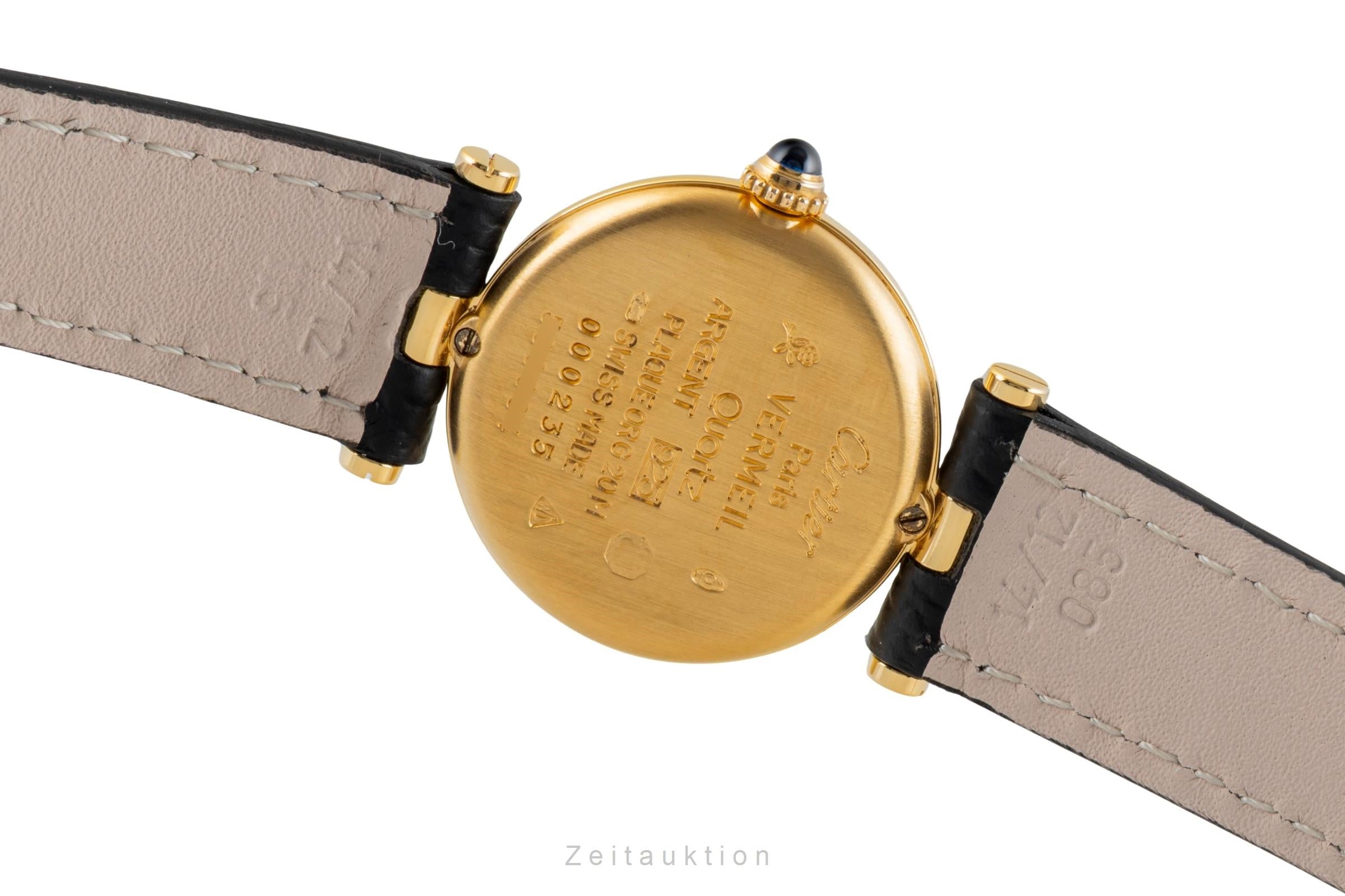 Cartier must Vendome Louis Cartier SM Vermeil 925 Silber Damenuhr Ref. 590004  [2602510]