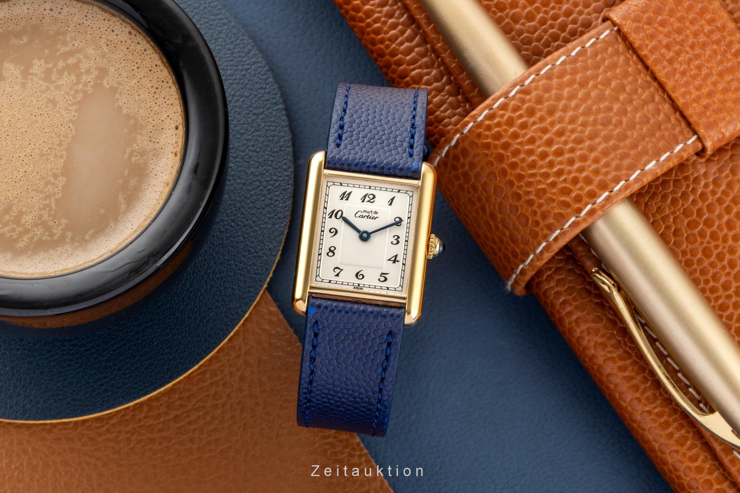 Cartier Vermeil argent doré quartz montre pour femmes 590005  [2602511]