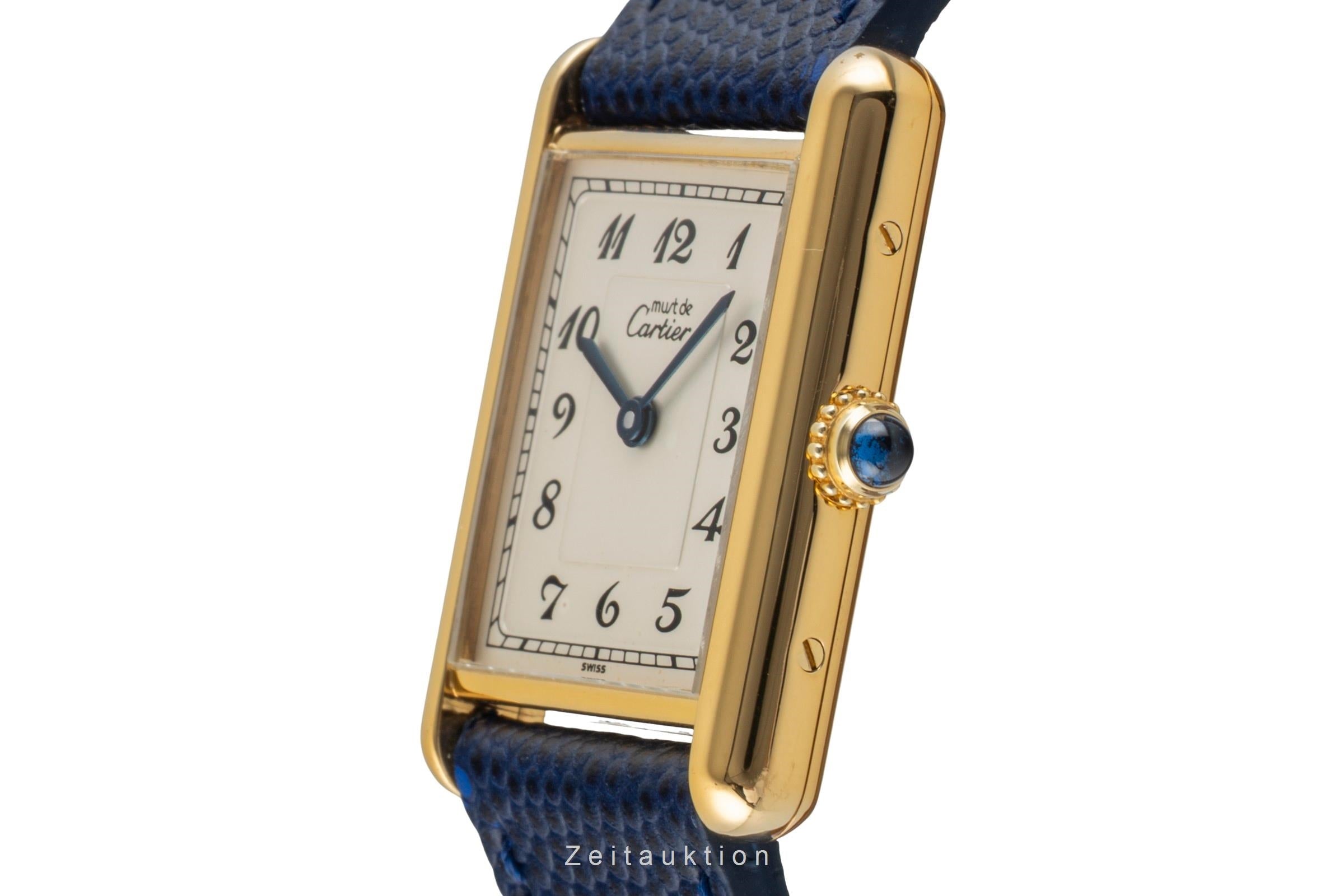 Cartier Vermeil argent doré quartz montre pour femmes 590005  [2602511]