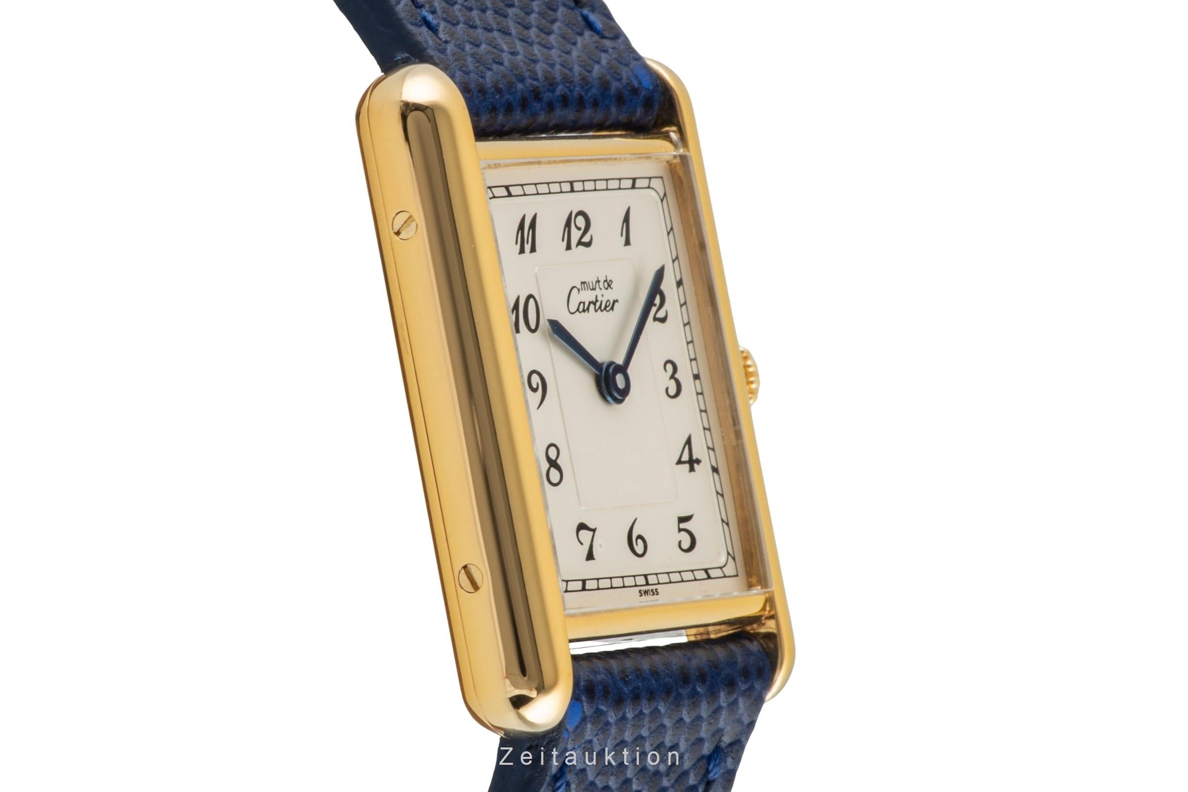 Cartier Vermeil argent doré quartz montre pour femmes 590005  [2602511]