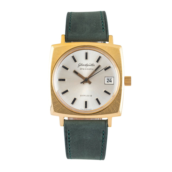 Glashütte Spezimatic latón bañado en oro automático reloj para caballeros Vintage  [2602520]