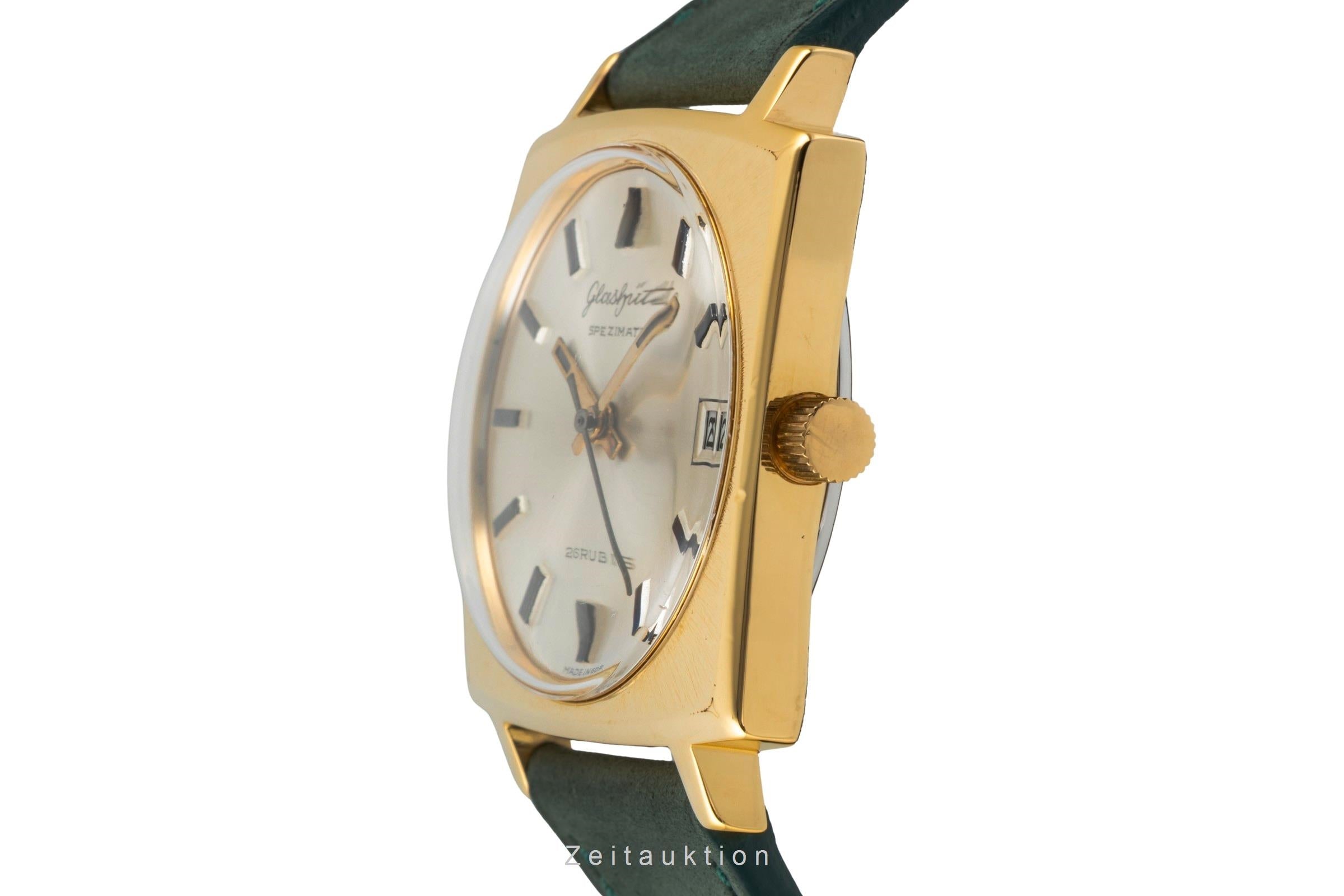 Glashütte Spezimatic latón bañado en oro automático reloj para caballeros Vintage  [2602520]