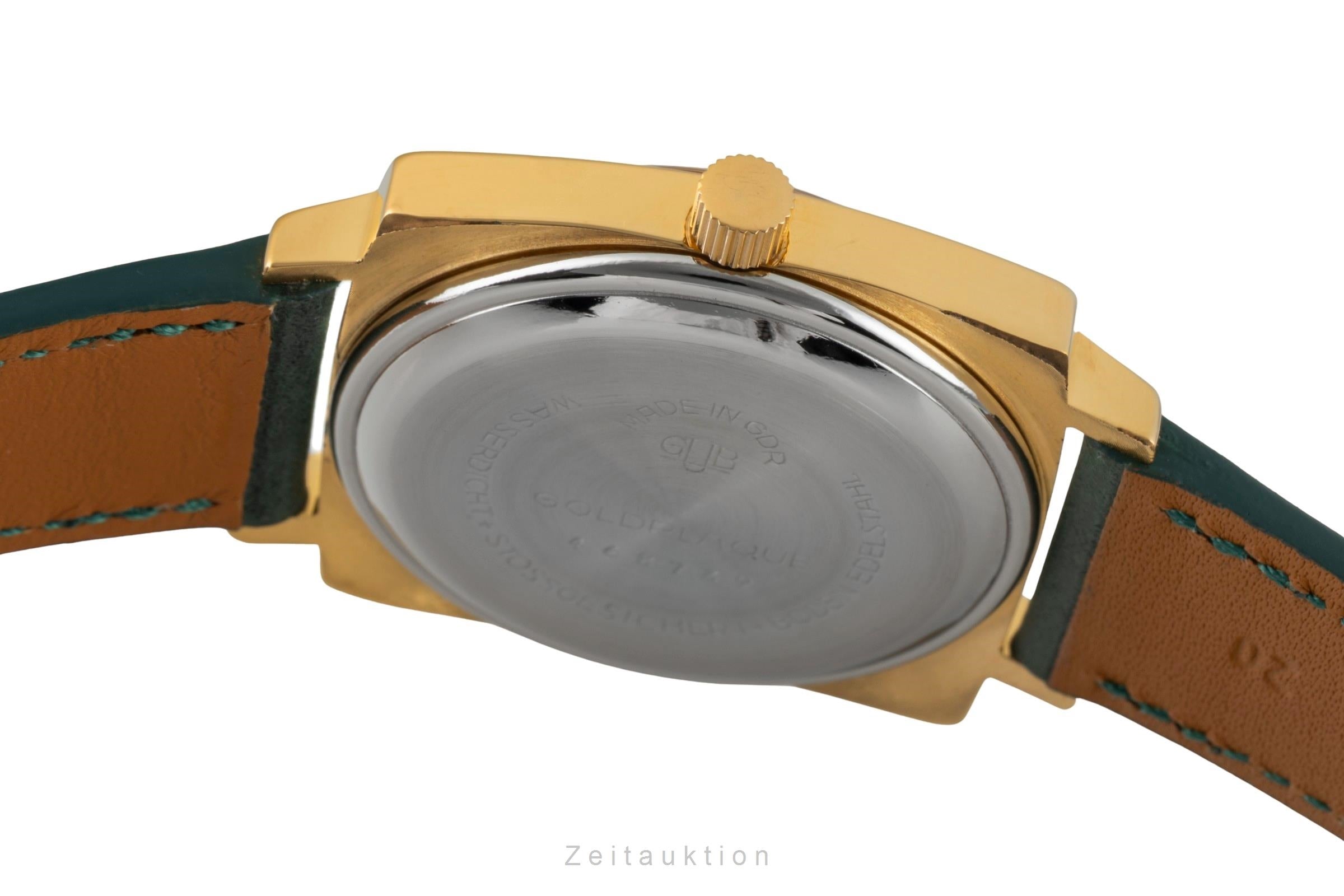 Glashütte Spezimatic latón bañado en oro automático reloj para caballeros Vintage  [2602520]