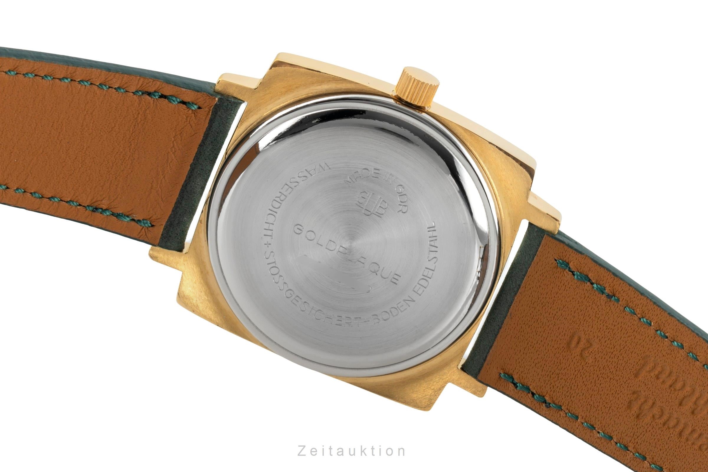 Glashütte Spezimatic latón bañado en oro automático reloj para caballeros Vintage  [2602520]