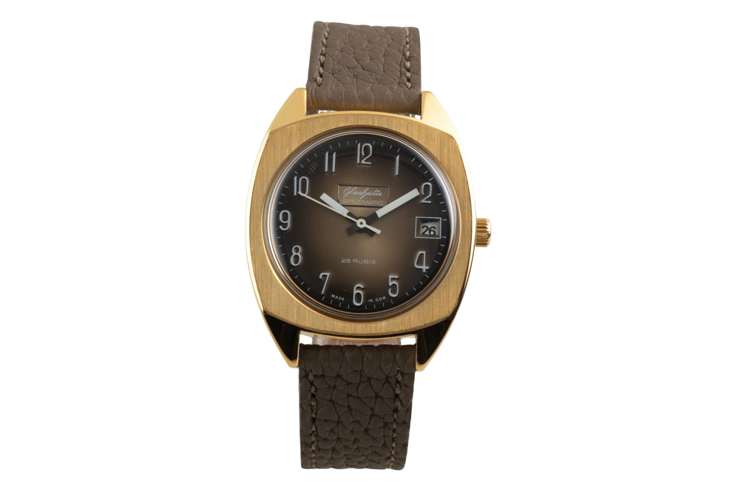 Glashütte Spezimatic laiton doré automatique montre pour hommes Vintage  [2602521]
