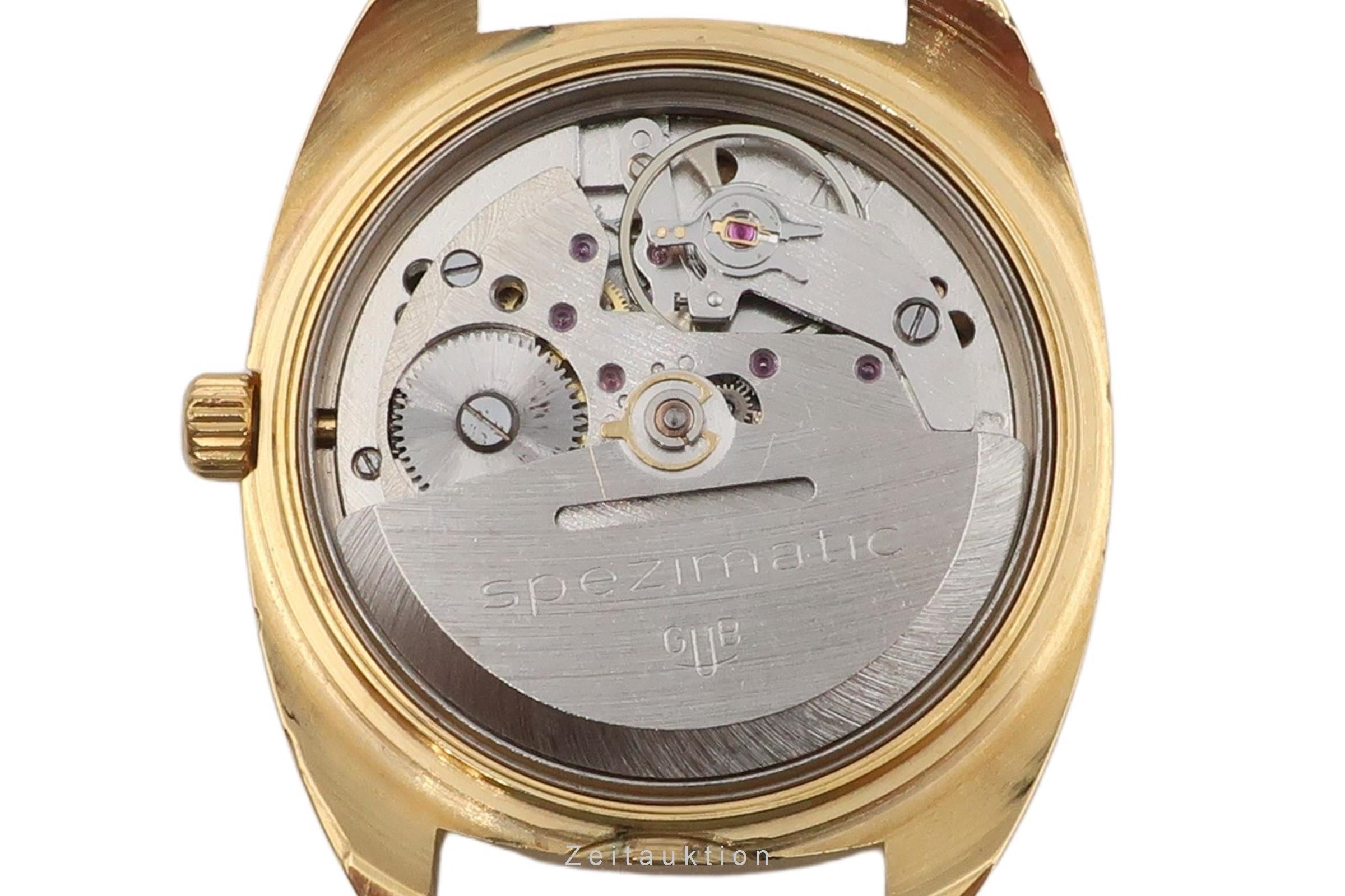 Glashütte Spezimatic latón bañado en oro automático reloj para caballeros Vintage  [2602521]