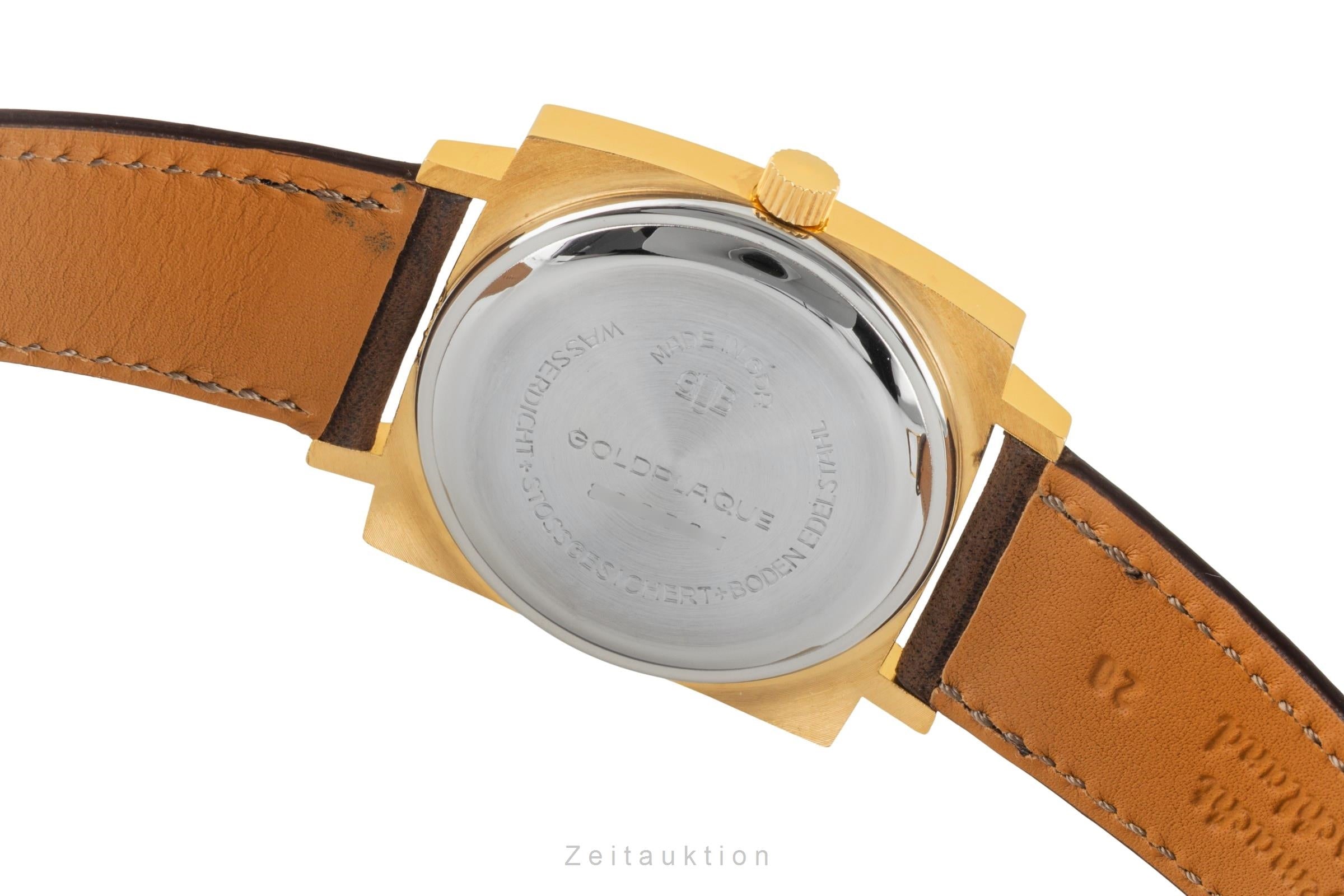 Glashütte Spezimatic latón bañado en oro automático reloj para caballeros Vintage  [2602522]
