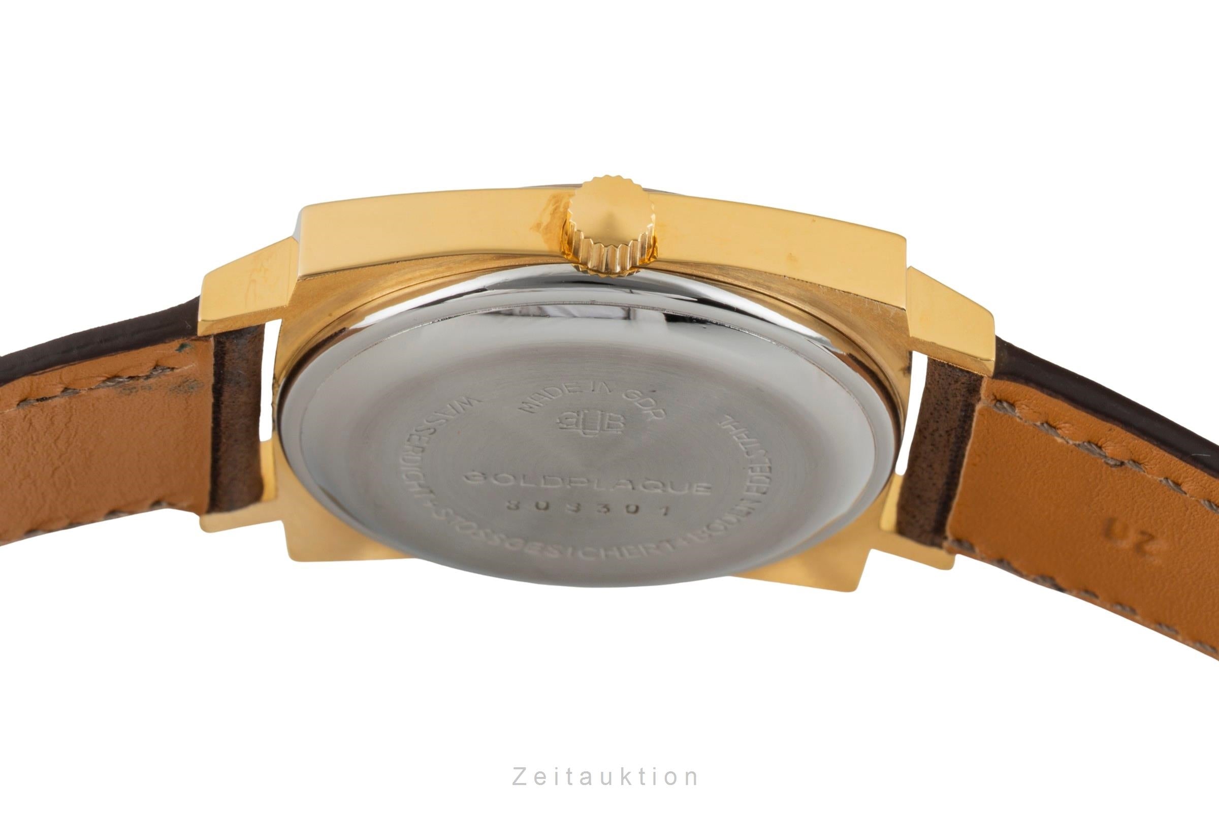 Glashütte Spezimatic latón bañado en oro automático reloj para caballeros Vintage  [2602522]