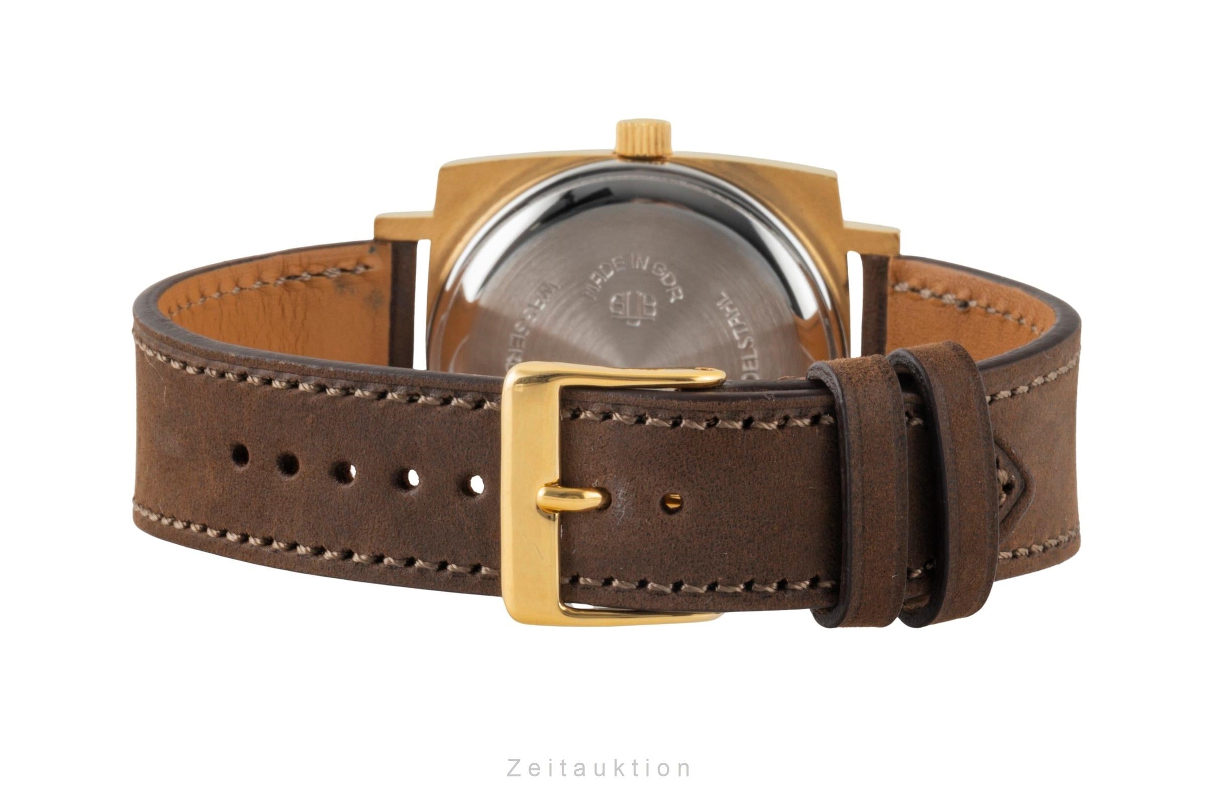 Glashütte Spezimatic latón bañado en oro automático reloj para caballeros Vintage  [2602522]
