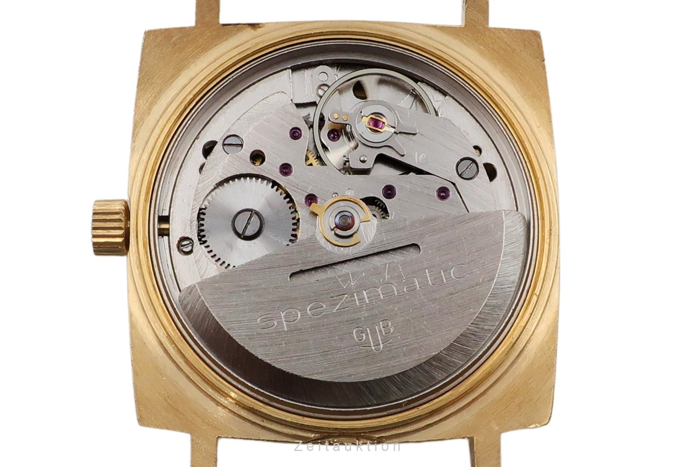 Glashütte Spezimatic latón bañado en oro automático reloj para caballeros Vintage  [2602522]