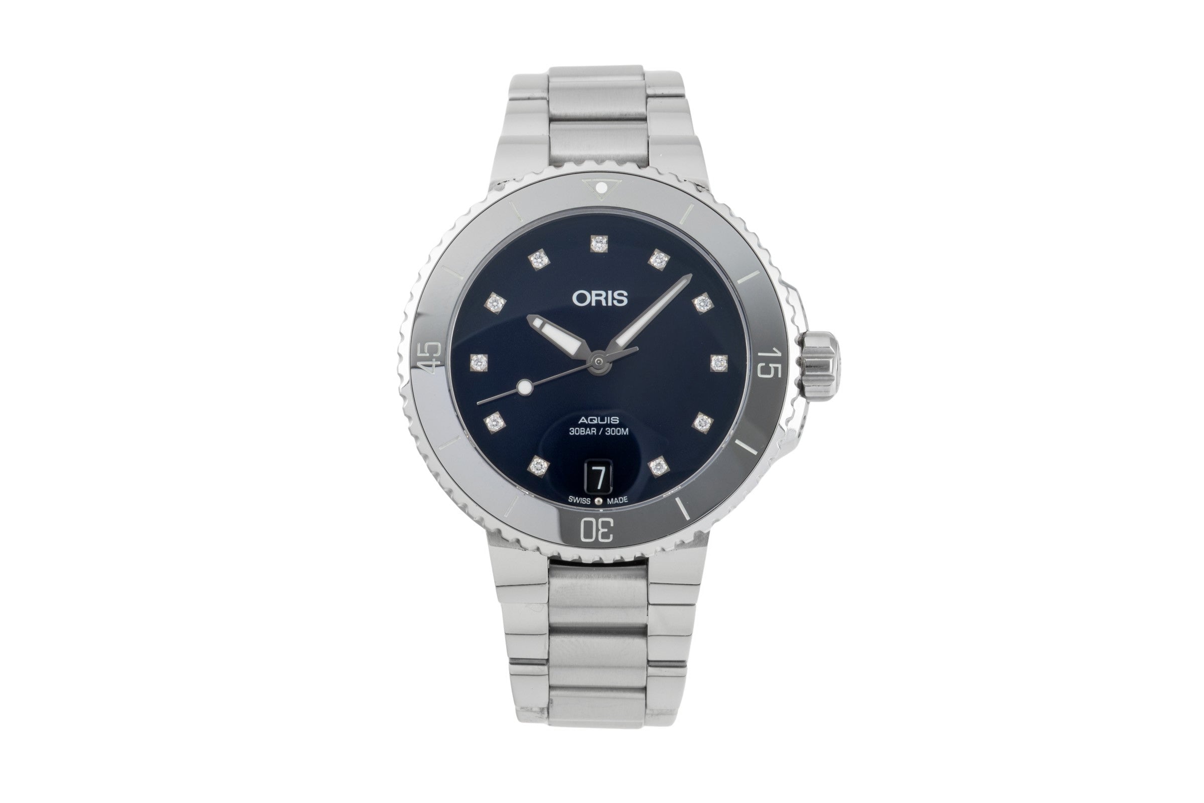 Oris Aquis Date steel automatic women's watch 01 733 7731 4195-07 8 18 05P  [2602524]