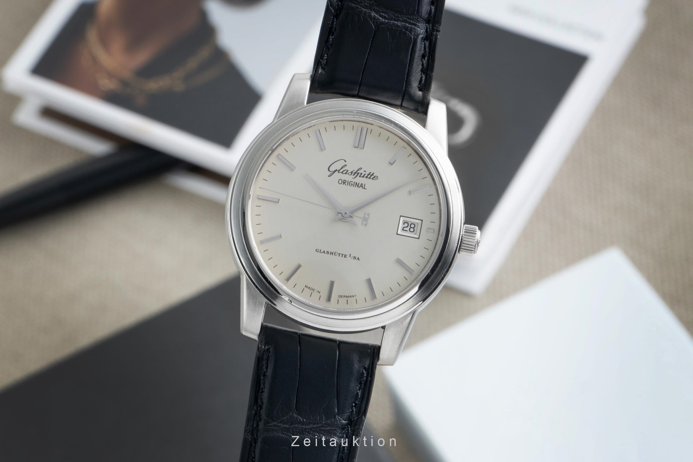 Glashütte Senator acero automático reloj para caballeros 39-11-11-13-04  [2602529]