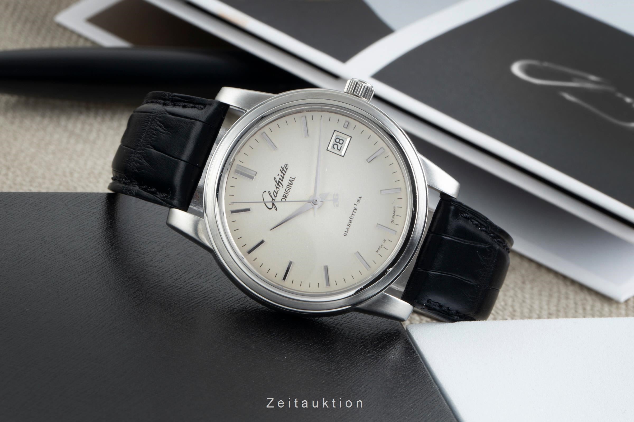 Glashütte Senator acero automático reloj para caballeros 39-11-11-13-04  [2602529]